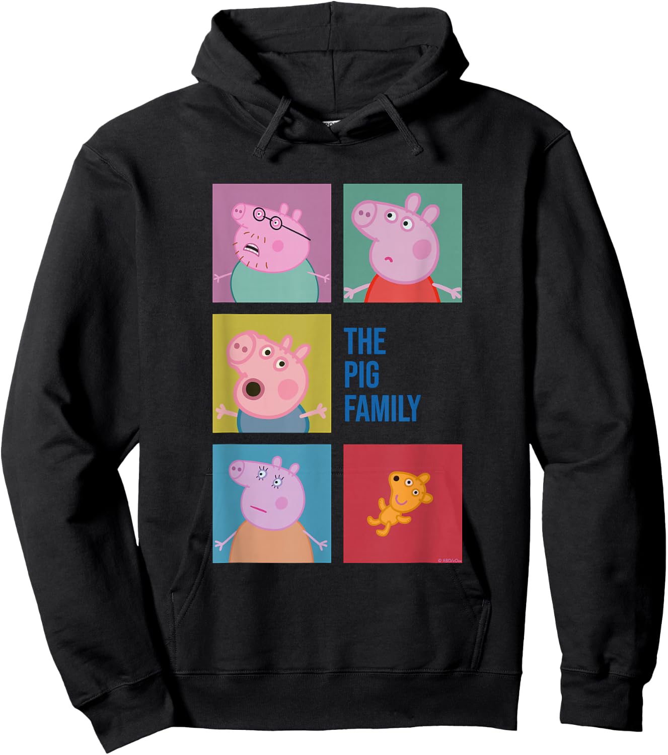 Peppa Pig - The Pig Family Hoodie - Hoodie | Black