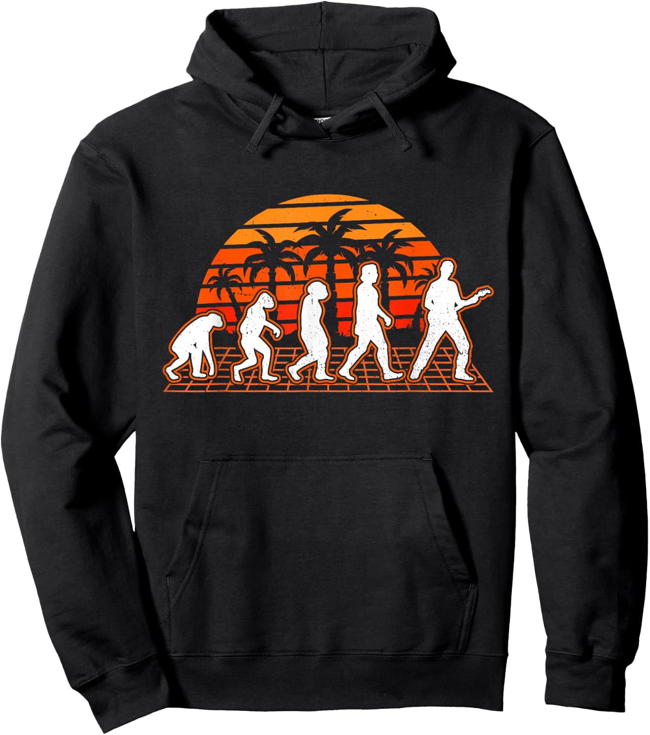 Bass Guitar Evolution Retro Bass Guitar Bass Hoodie - Hoodie | Black