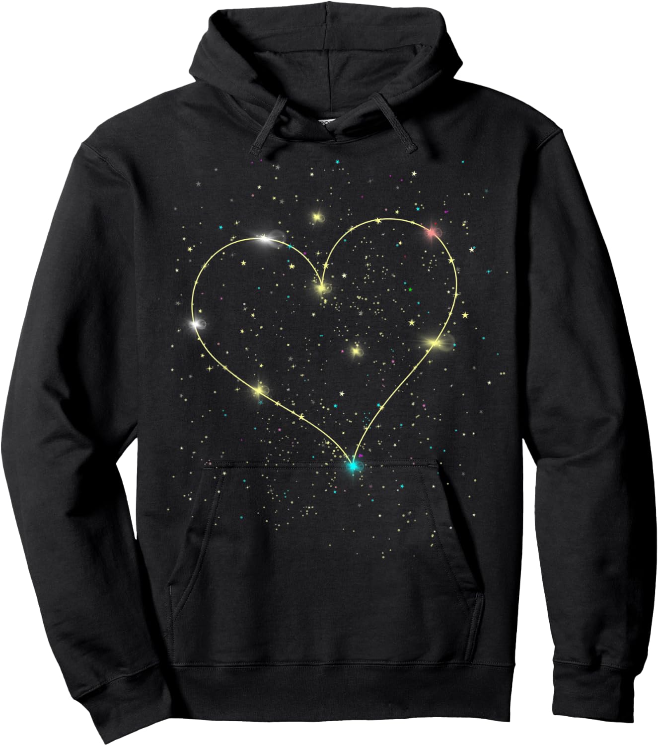 Heart Shaped Constellation Women's Heart Love Constellation Hoodie - Hoodie | Black