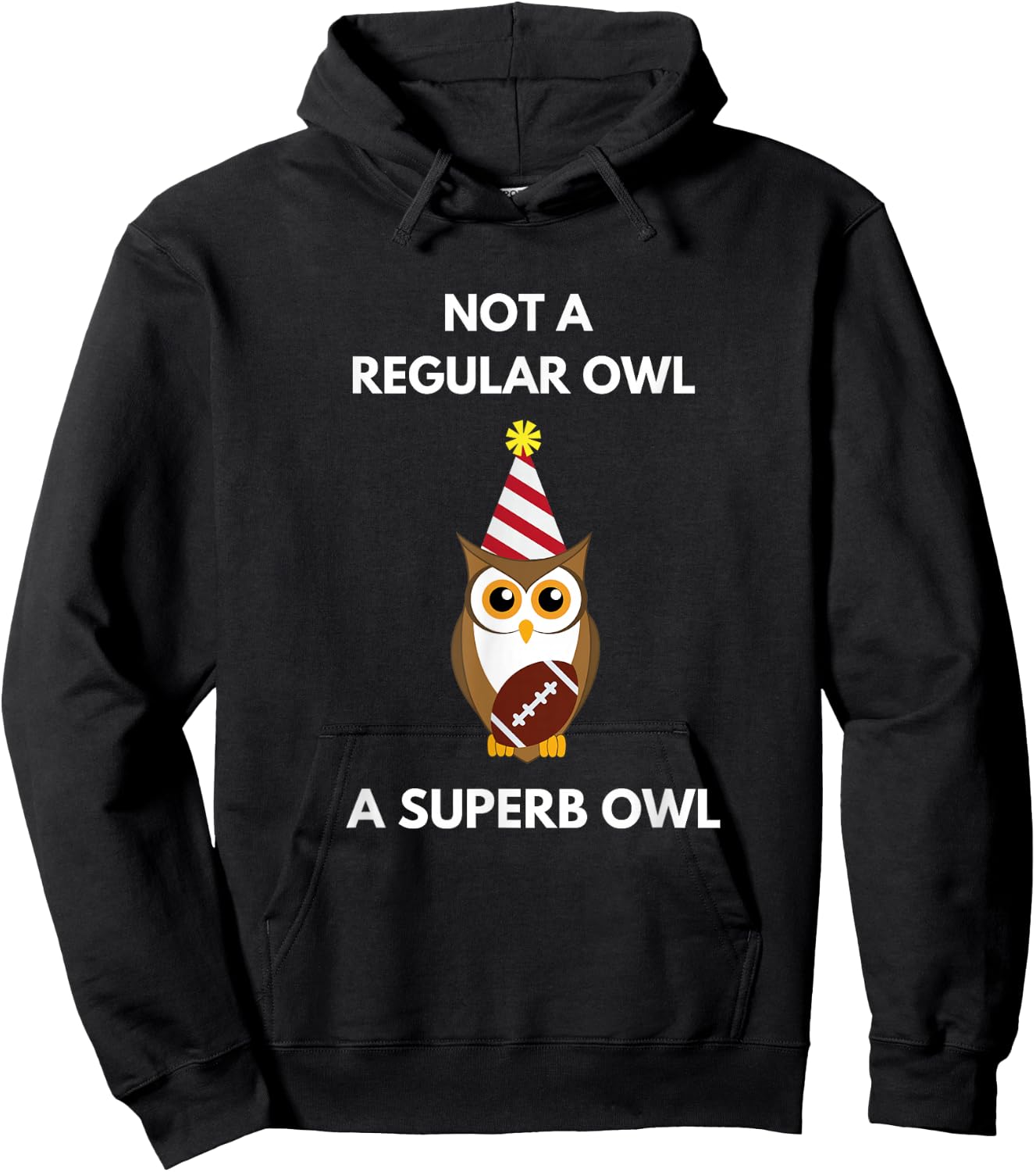 Not a Regular Owl A Superb Owl Party Owl Lovers Pun Lovers Hoodie - Hoodie | Black
