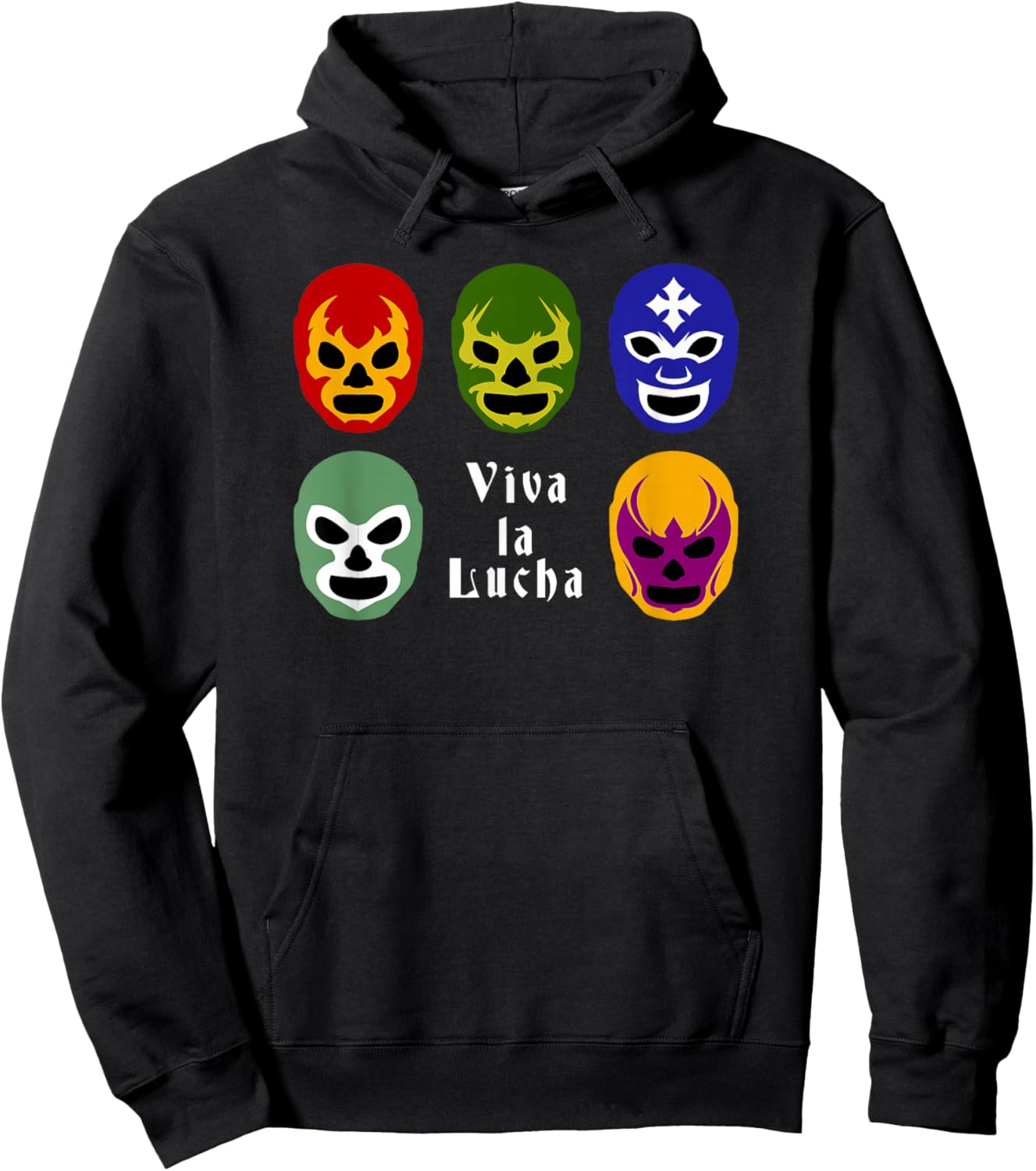 Lucha Libre Mask | Viva La Lucha Wrestling Fan Gifts Hoodie - Hoodie | Black