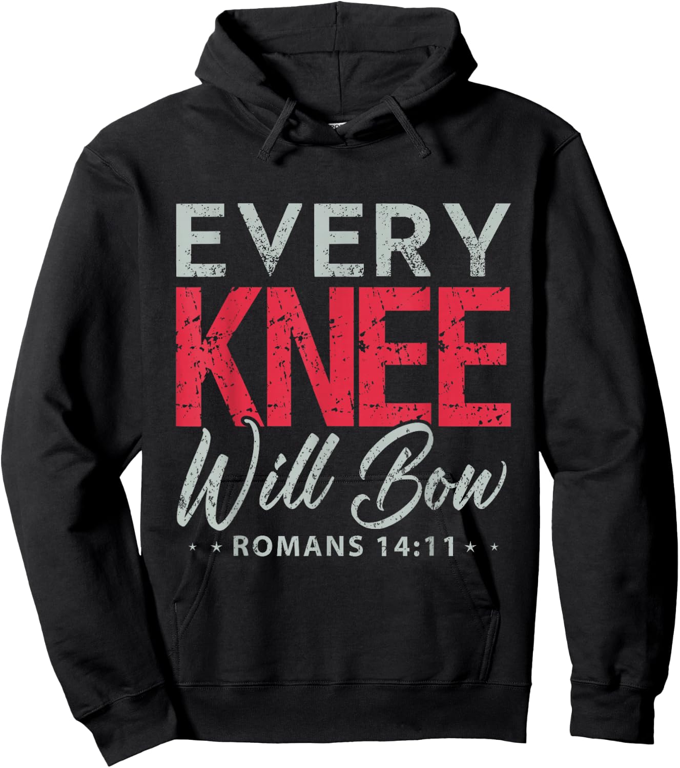 Every Knee Will Bow Shirt Bible Verse Shirts Men Hoodie - Hoodie | Black
