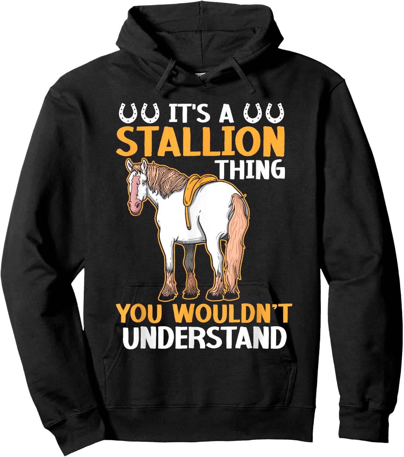 It's A Stallion Thing You Wouldn't Understand Horse Rider Hoodie - Hoodie | Black