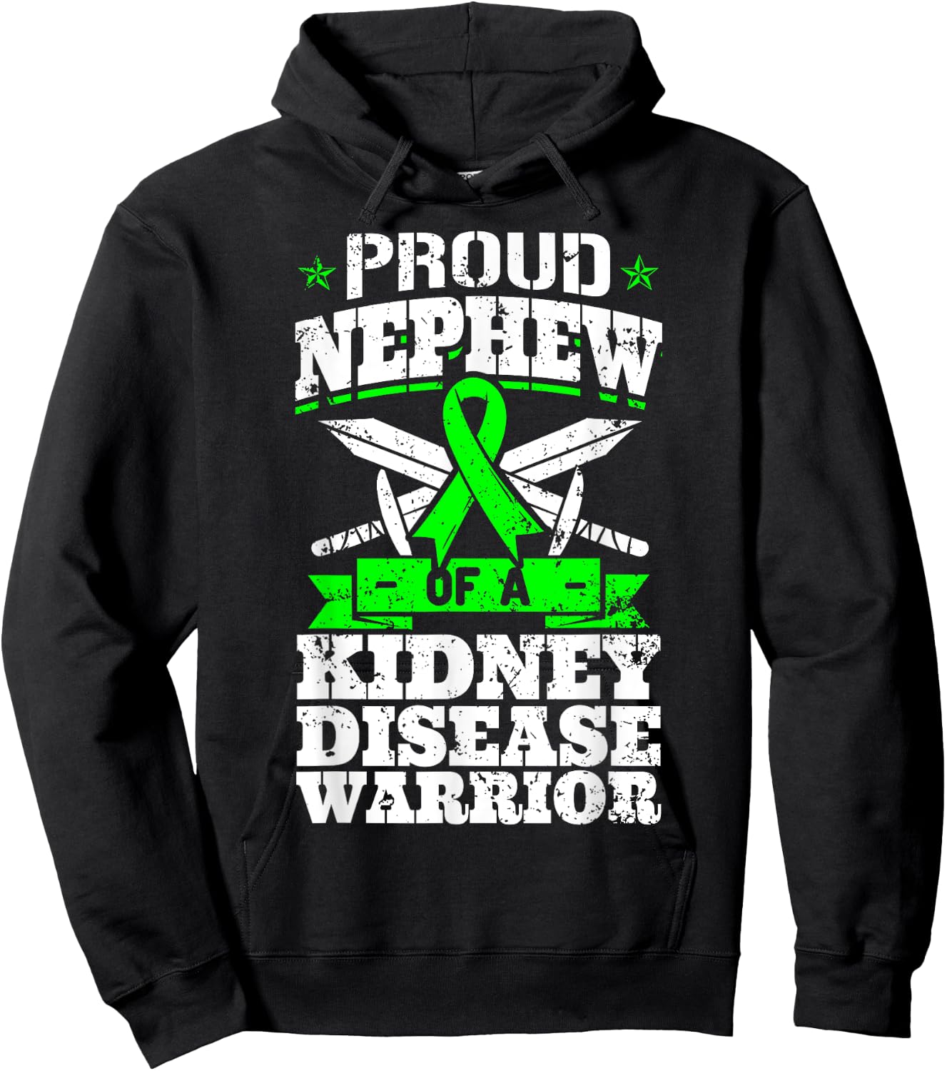Proud Nephew Of A Kidney Disease Warrior Renal CKD Awareness Hoodie - Hoodie | Black