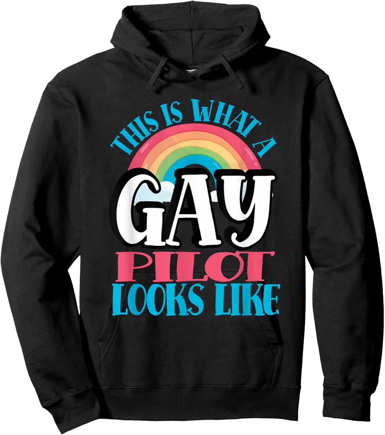 This is What Gay Pilot Looks Like LGBT Gay Pilot Hoodie - Hoodie | Black
