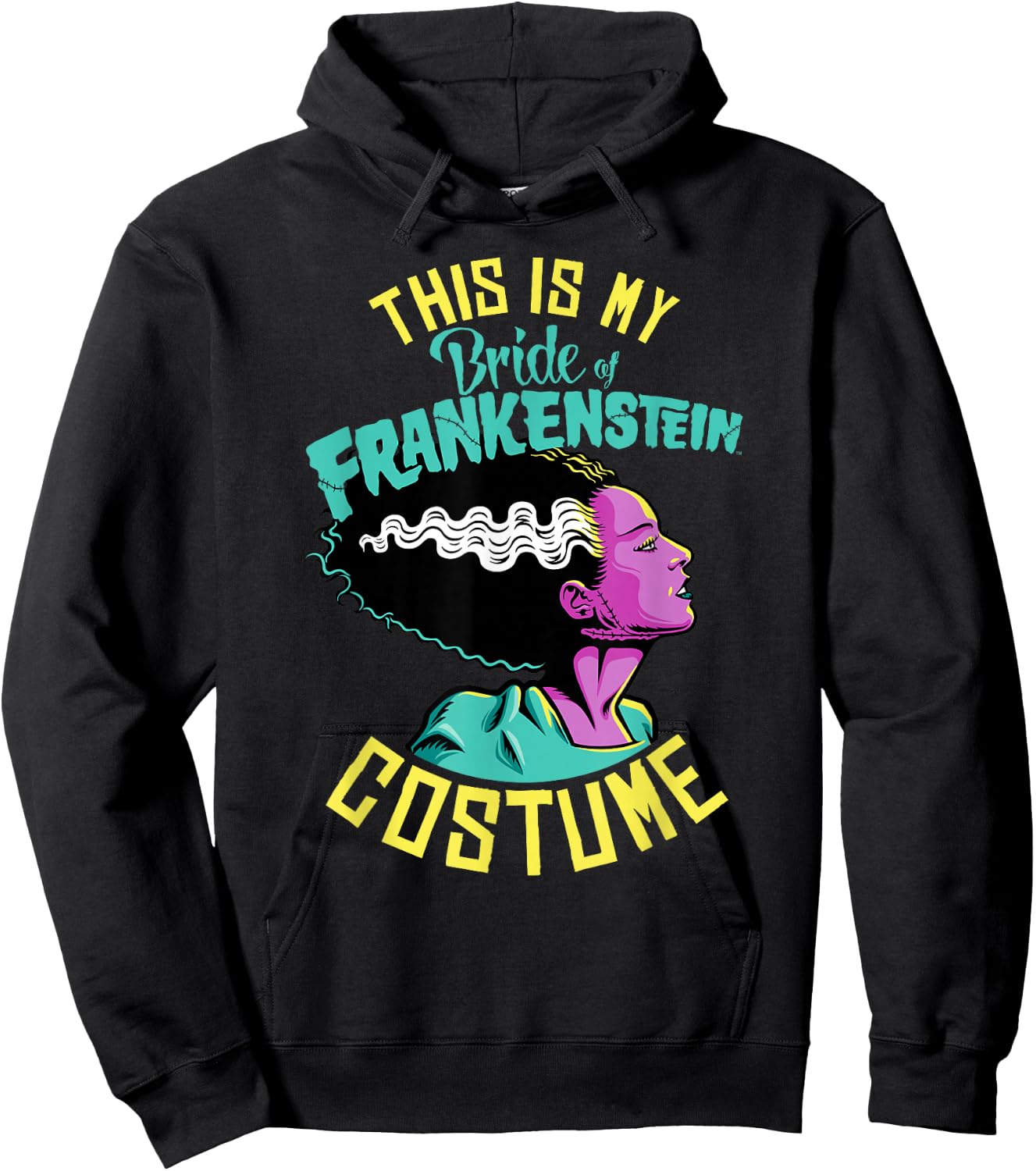 Universal Monsters Bride Of Frankenstein Costume Halloween Hoodie - Hoodie | Black