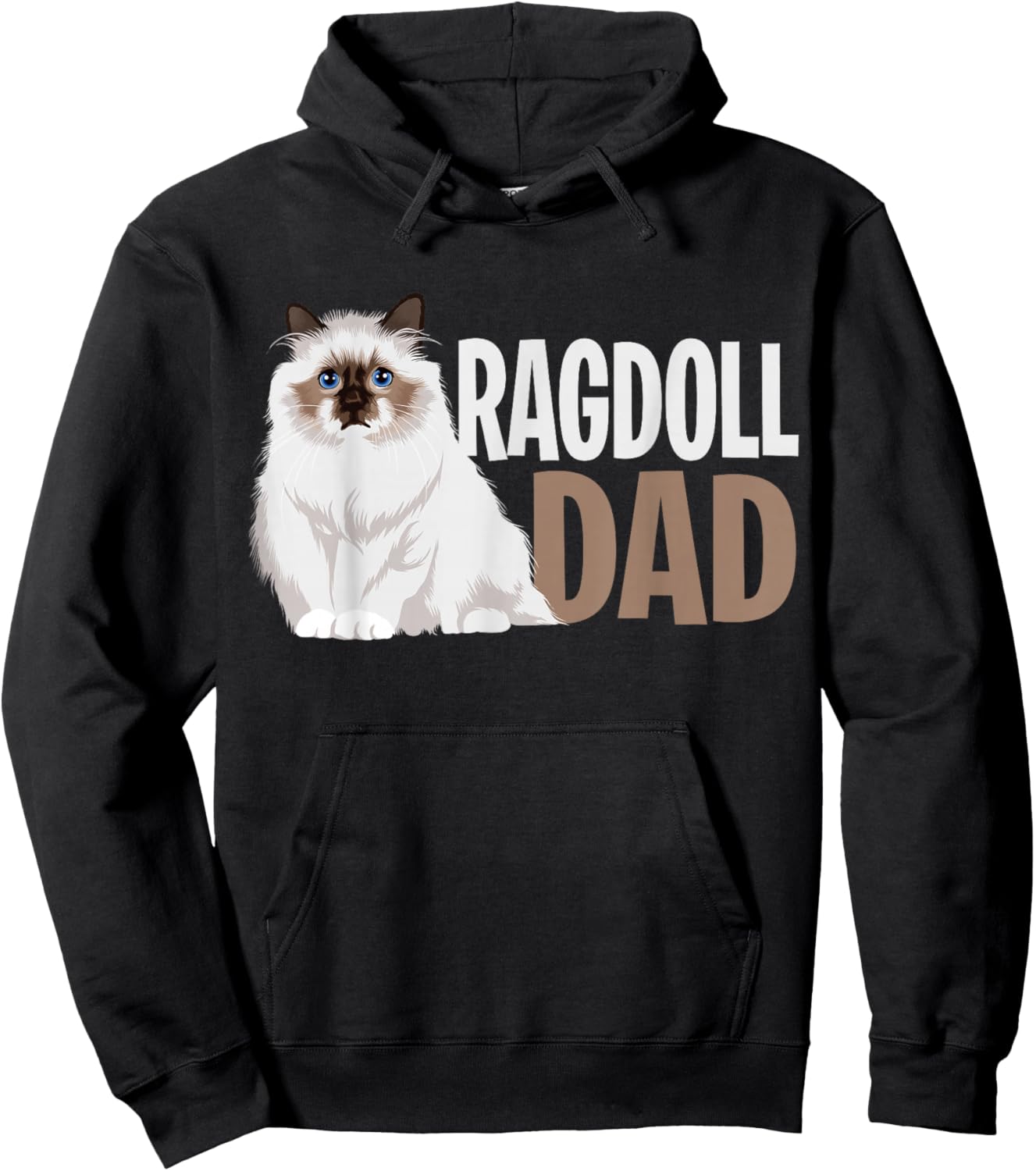 Ragdoll Cat Dad Lover Owner Hoodie - Hoodie | Black