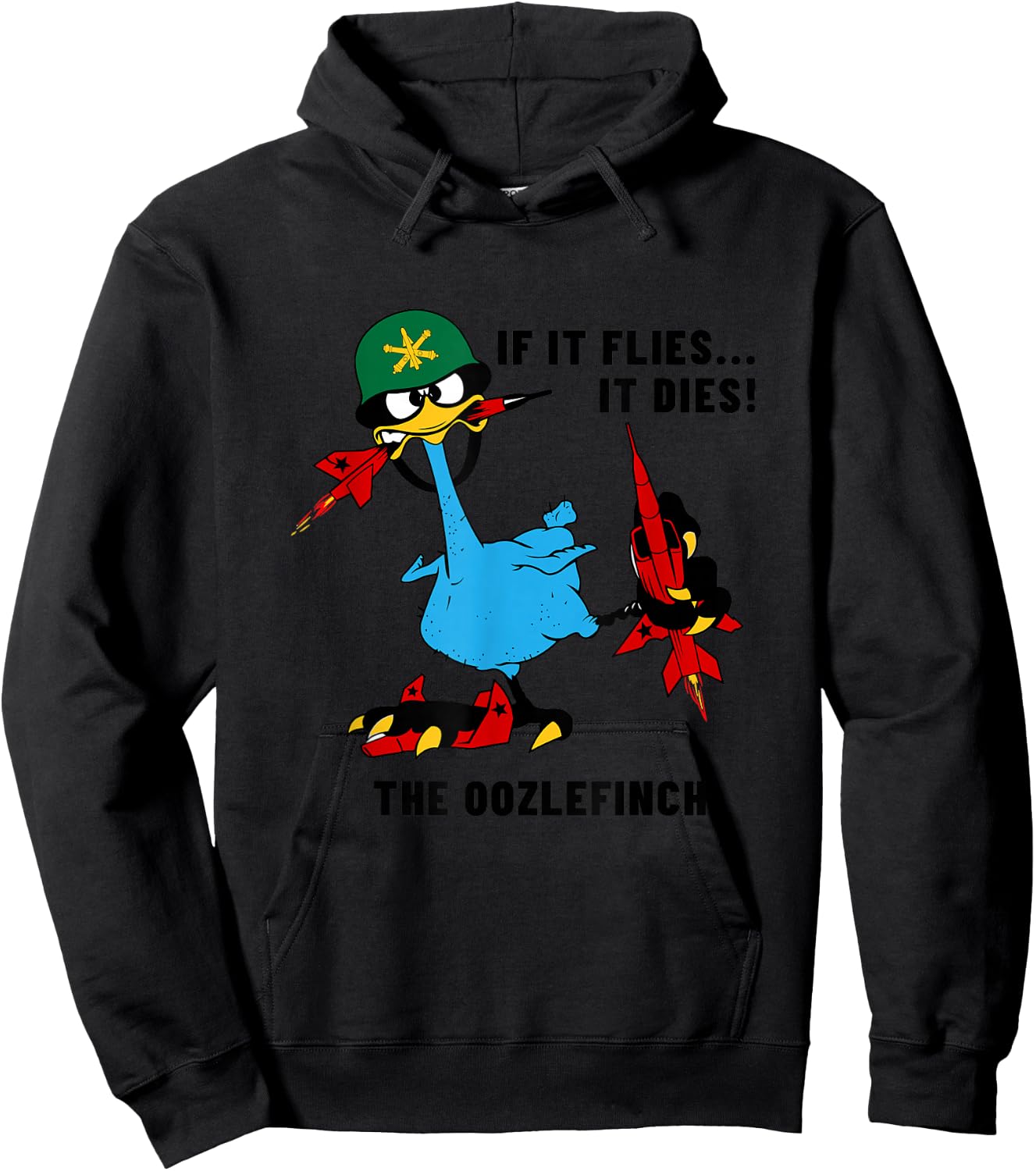 Air Defense Artillery Oozlefinch ADA Army Fort Sill Veteran Hoodie - Hoodie | Black