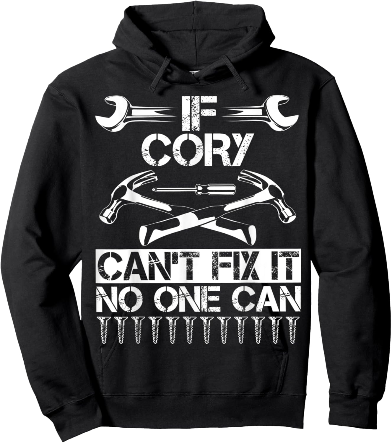 CORY Fix It Funny Birthday Personalized Name Dad Gift Hoodie - Hoodie | Black