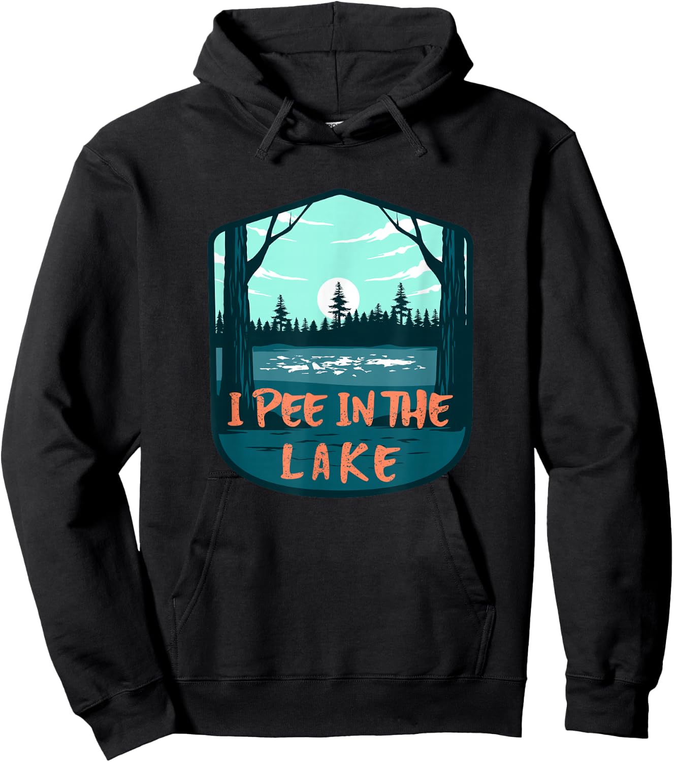 I Pee In The Lake Funny Boating Swimming Summer Vacation Hoodie - Hoodie | Black