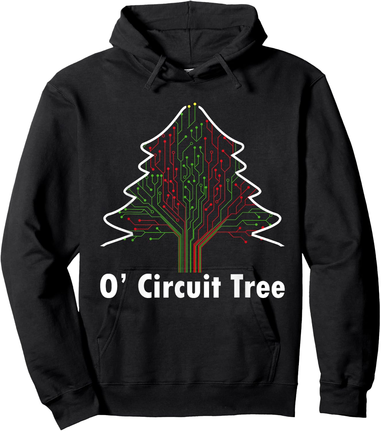 O' Circuit Tree Funny Engineering Expert Christmas Party Hoodie - Hoodie | Black