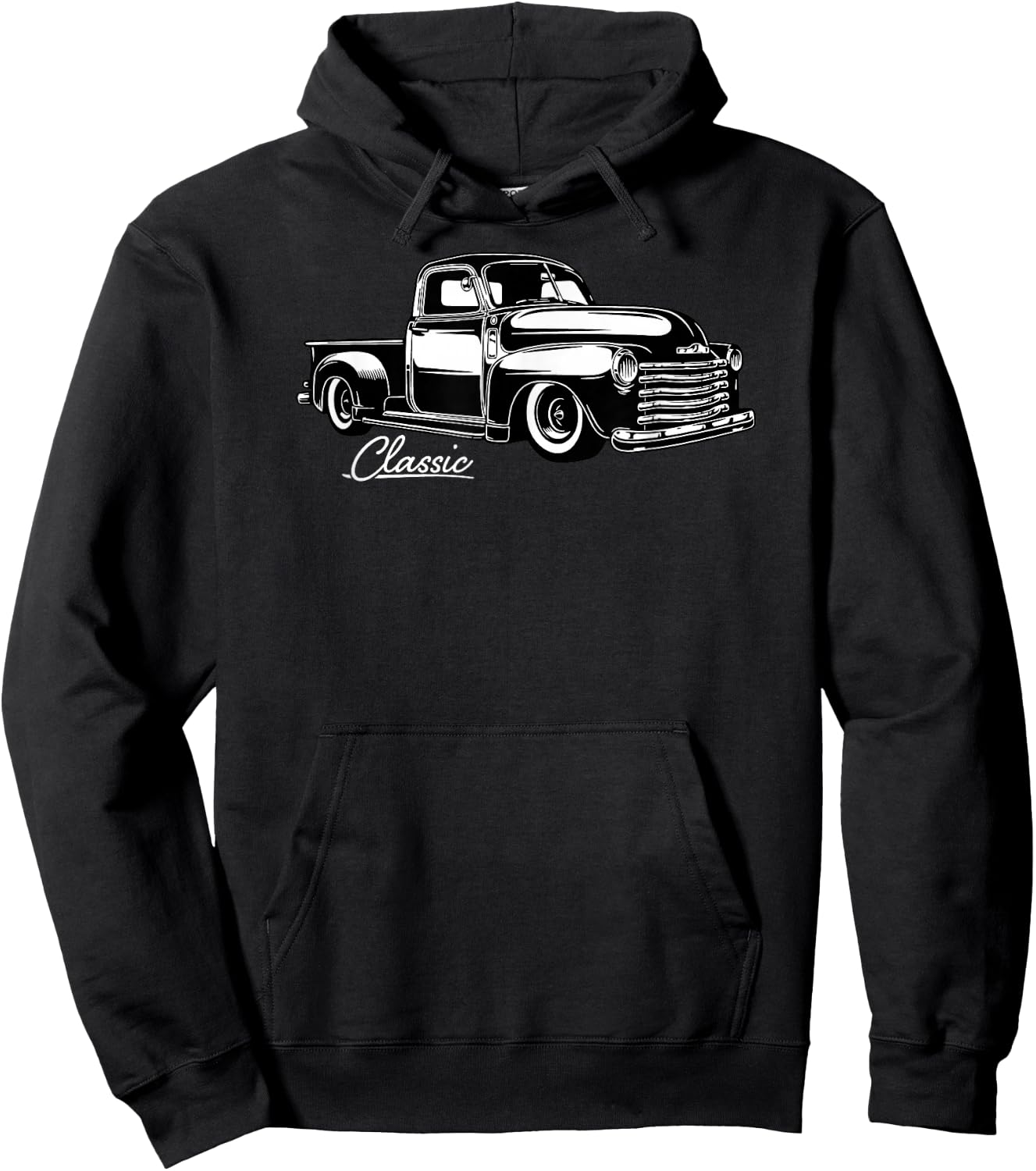 1950's Truck Classic Design Hoodie - Hoodie | Black