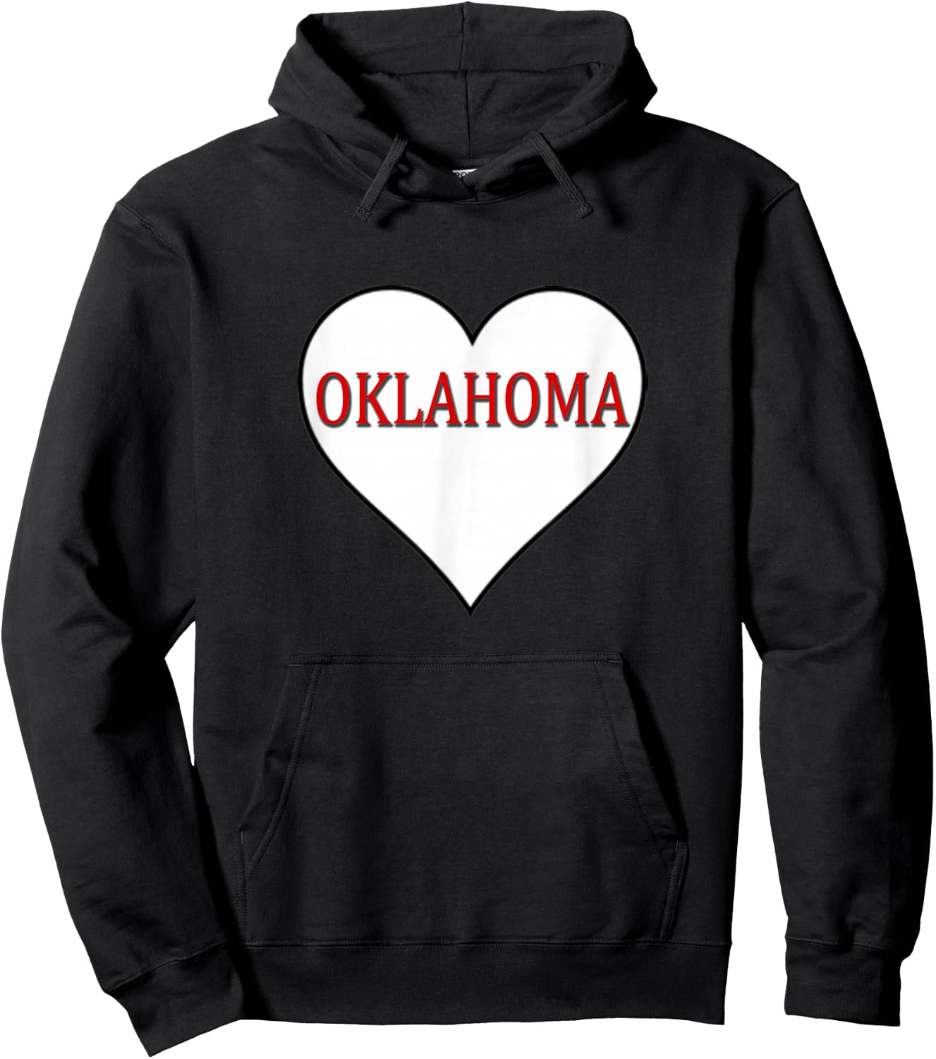 Oklahoma OK Sports Sooner State Heart Hoodie - Hoodie | Black