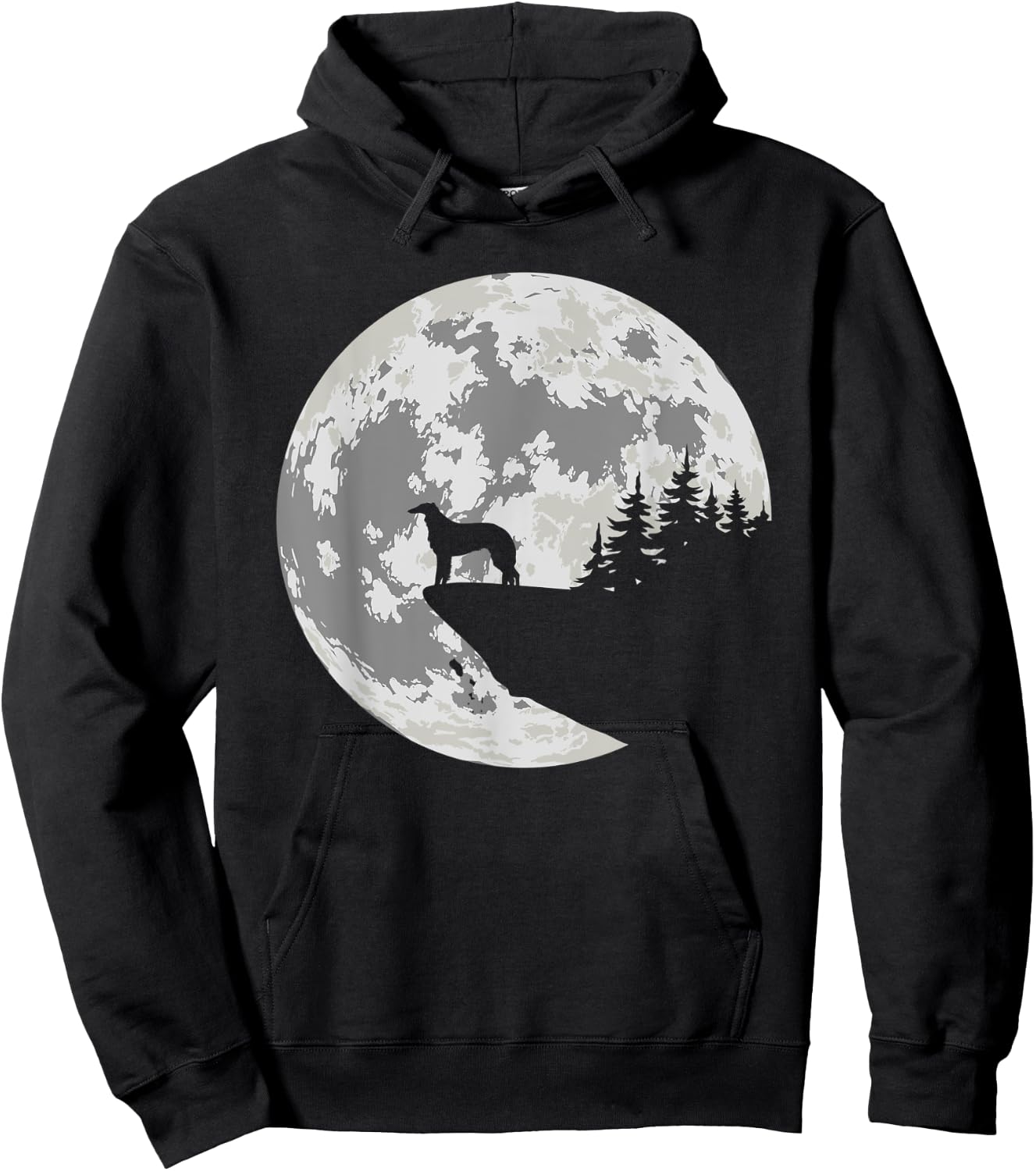BORZOI Apparel And Moon Funny Halloween Costume Hoodie - Hoodie | Black