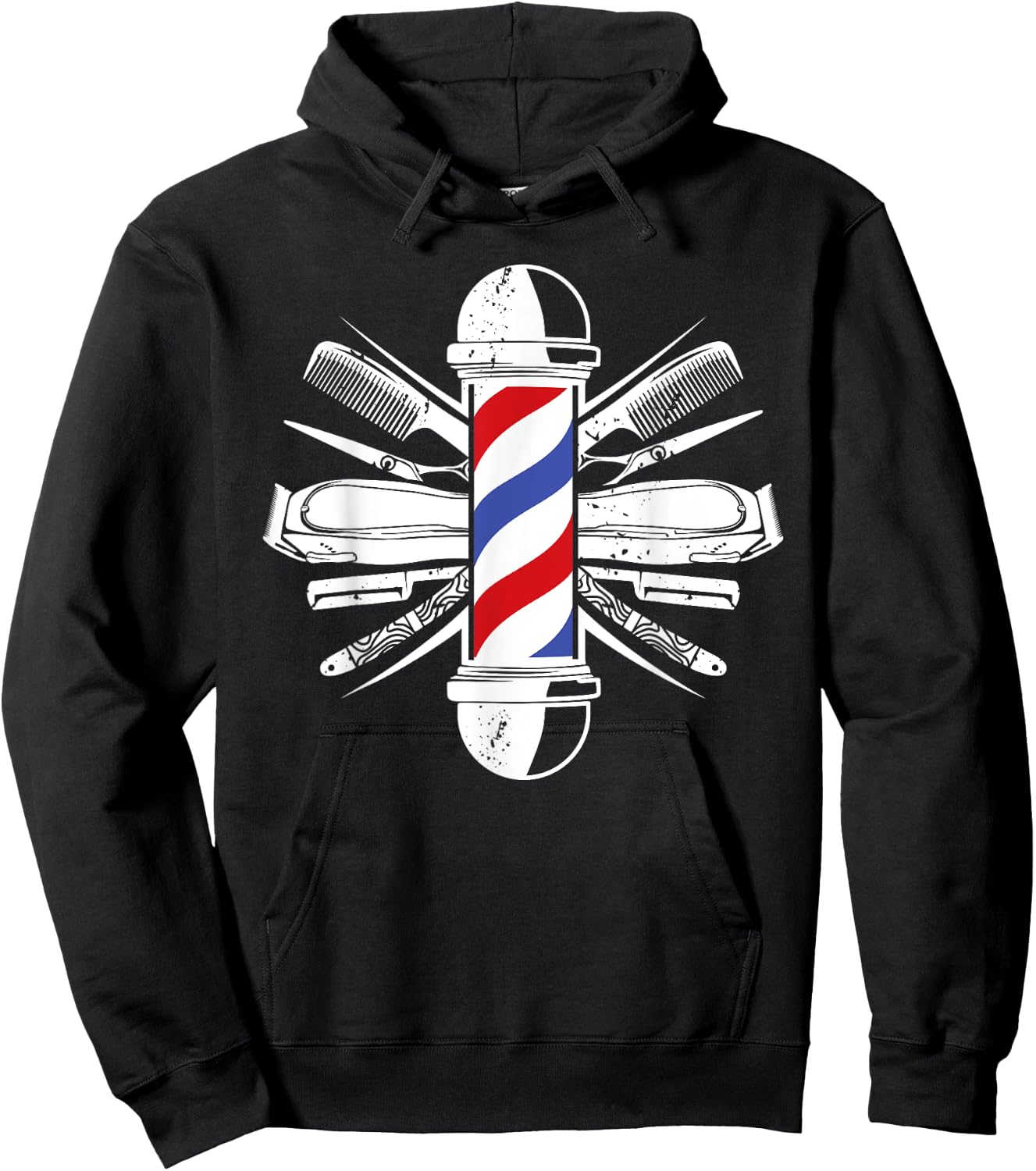 Funny Barber Design Men Dad Barbershop Hairdresser Stylist Hoodie - Hoodie | Black