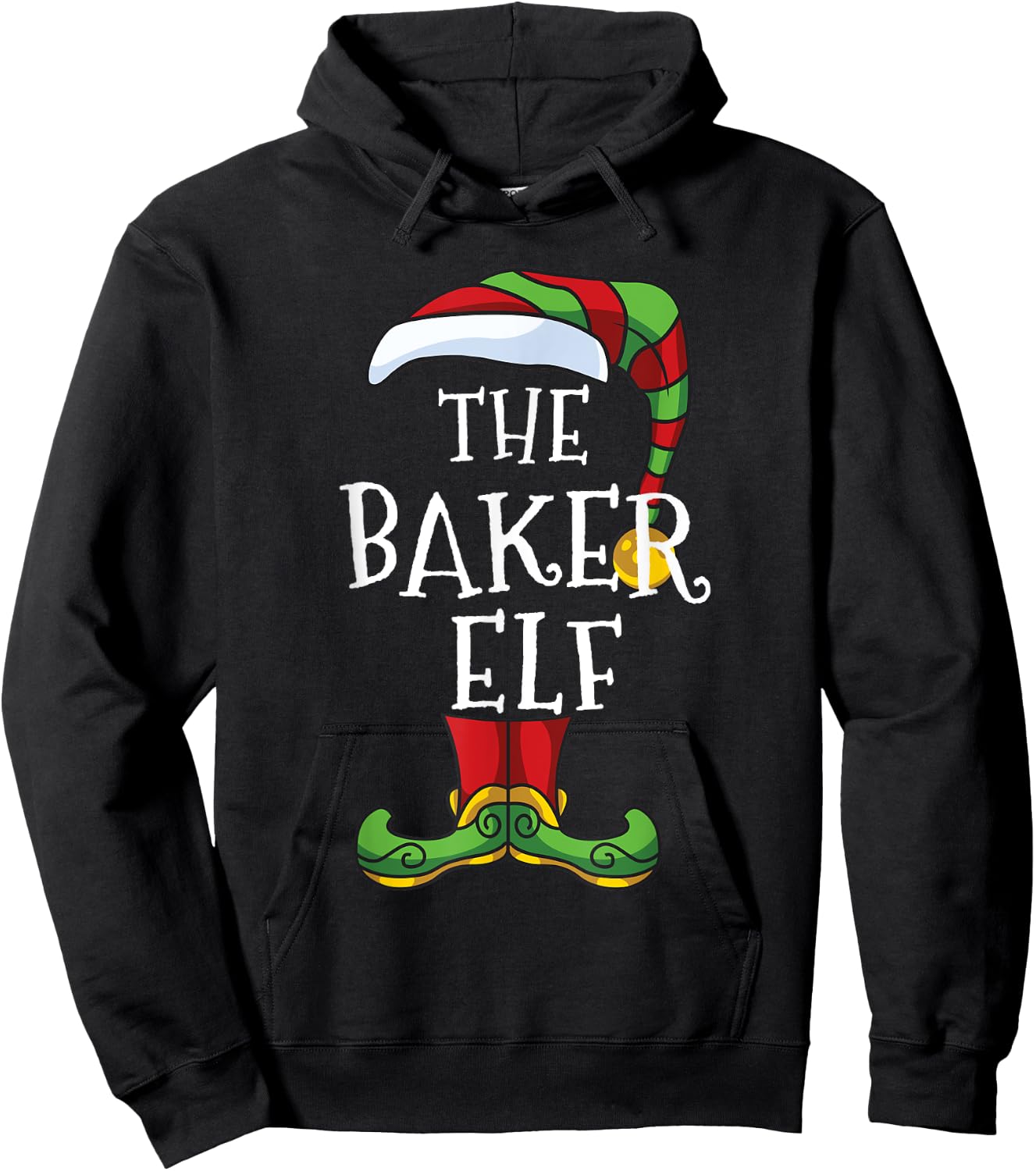 Baker Elf Family Matching Christmas Funny Baking Hoodie - Hoodie | Black