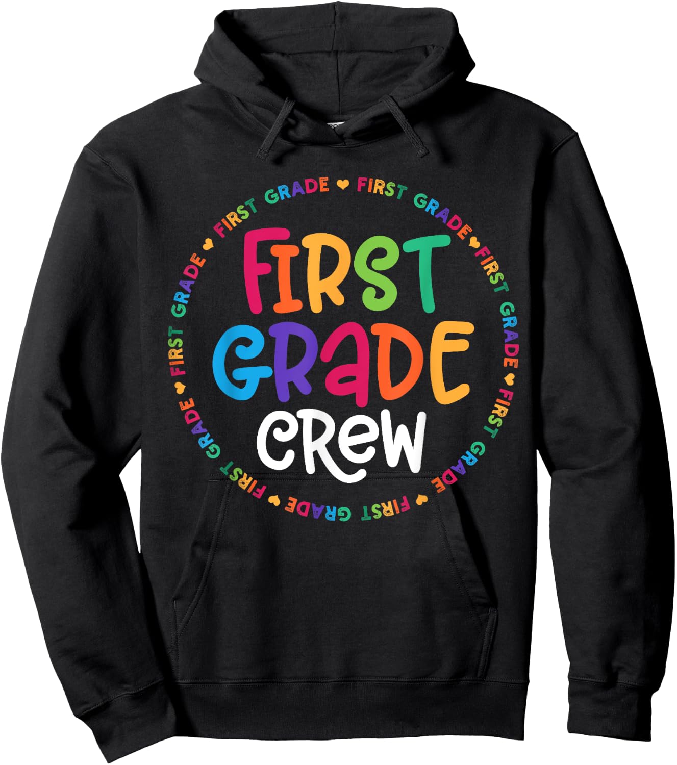 First Grade Crew 1st Grade Back To School Teacher Hoodie - Hoodie | Black