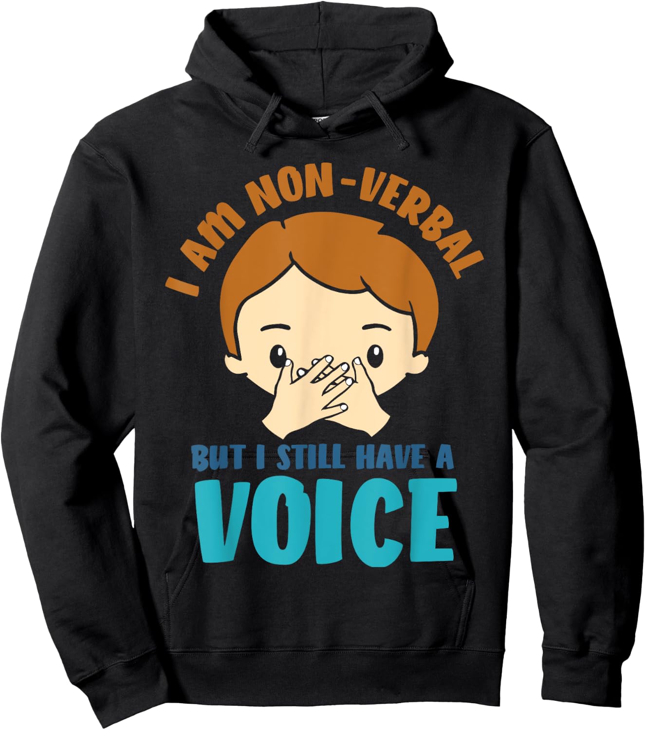 I Am Non Verbal - Autistic Kids Autism Awareness Hoodie - Hoodie | Black