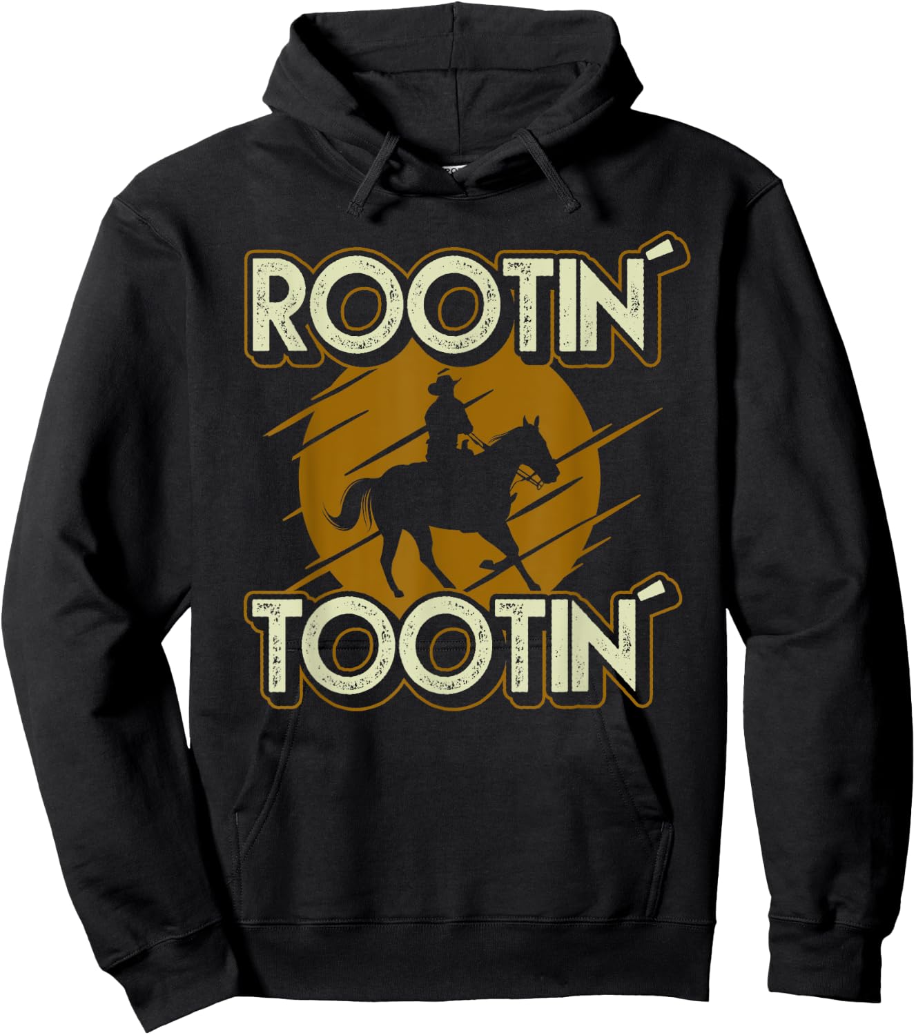 Rootin Tootin Cowboy Meme Rodeo Horse Country Western Hoodie - Hoodie | Black