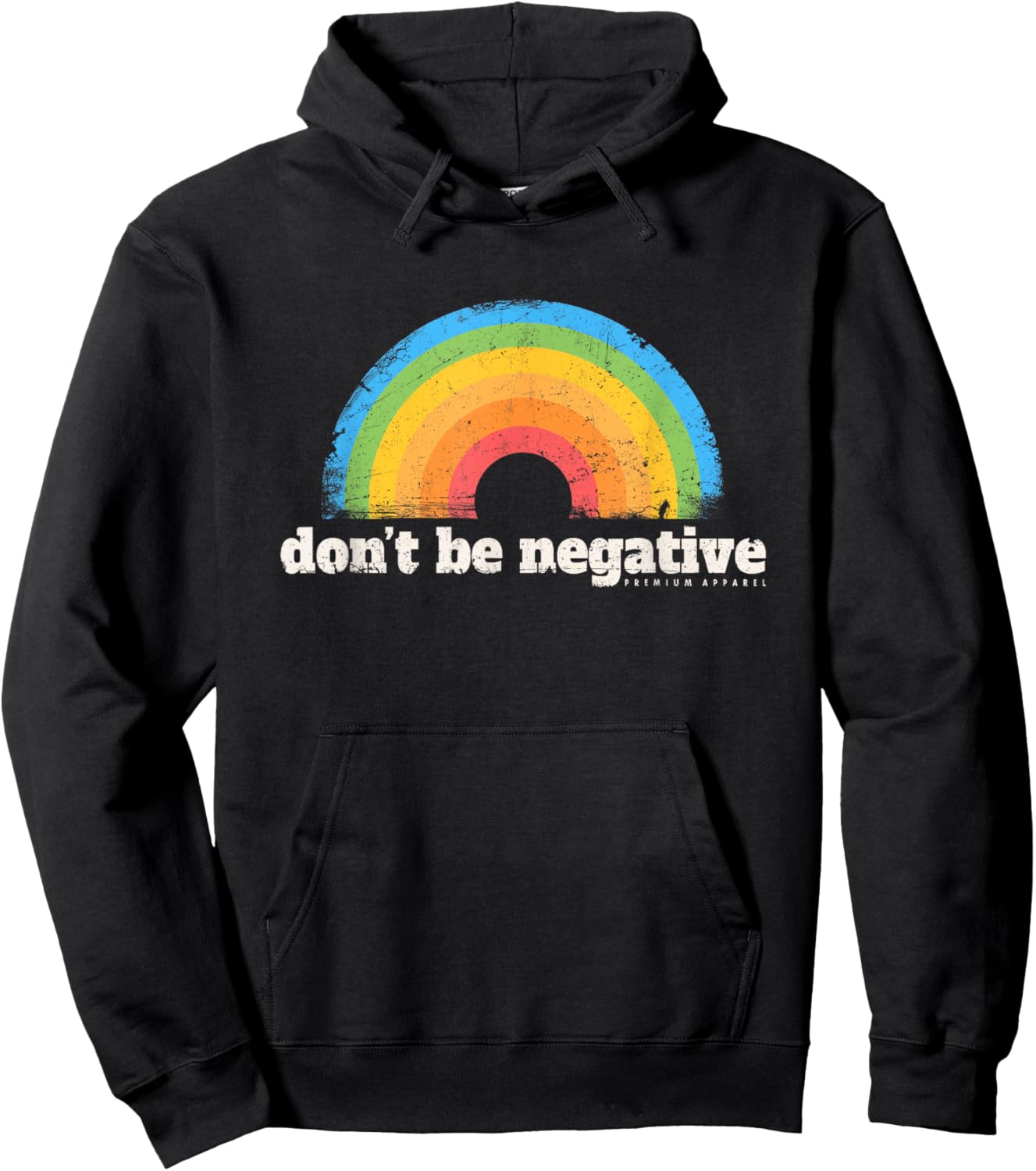 Don't Be Negative Rainbow Vintage Photo Film Camera Retro Hoodie - Hoodie | Black
