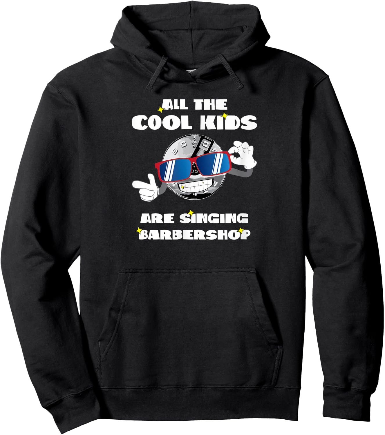 All the cool Guys are singing Barbershop Singer Quartet Hoodie - Hoodie | Black
