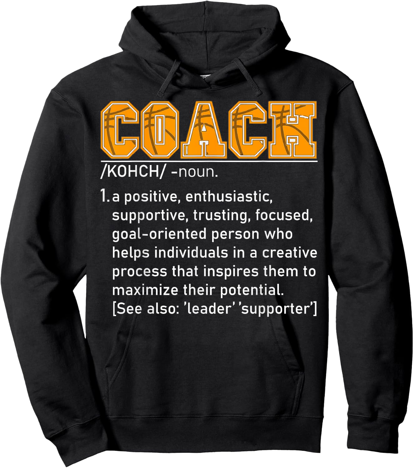 Coach Definition Basketball Coach Women Hoodie - Hoodie | Black