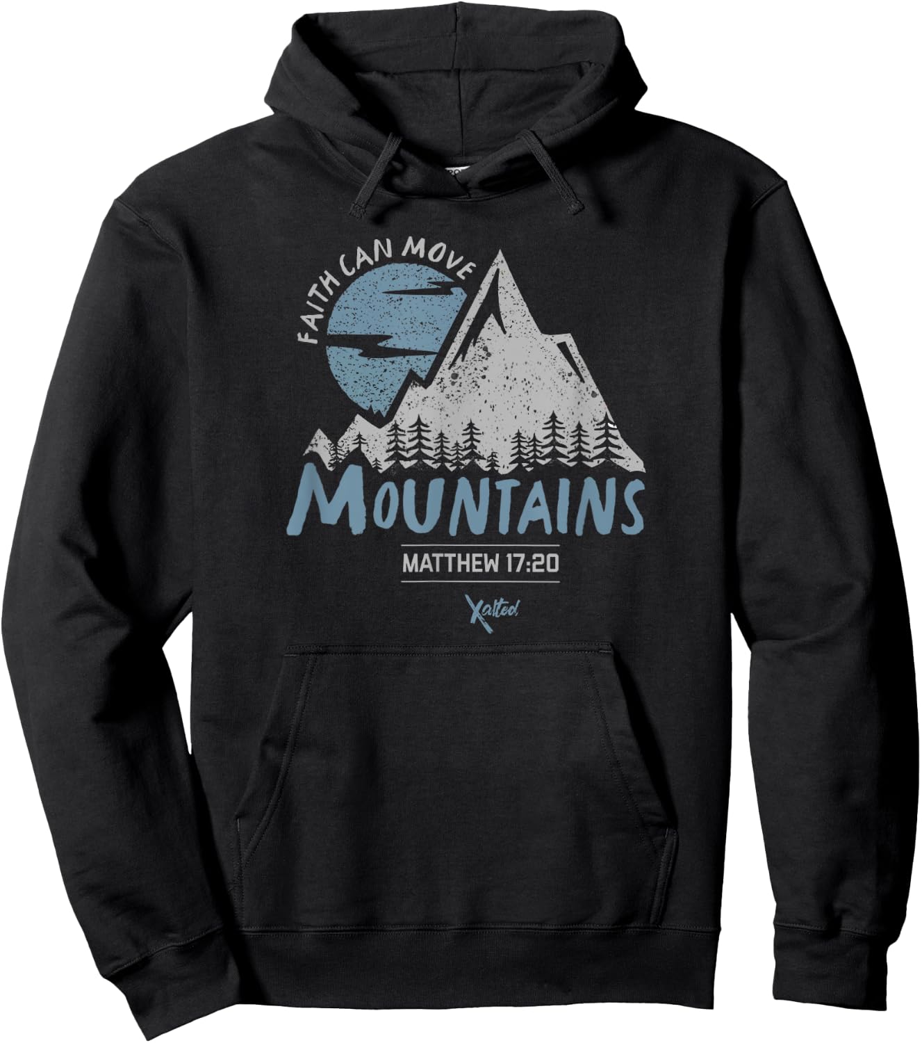 Faith Can Move Mountains Christian Hoodie - Hoodie | Black