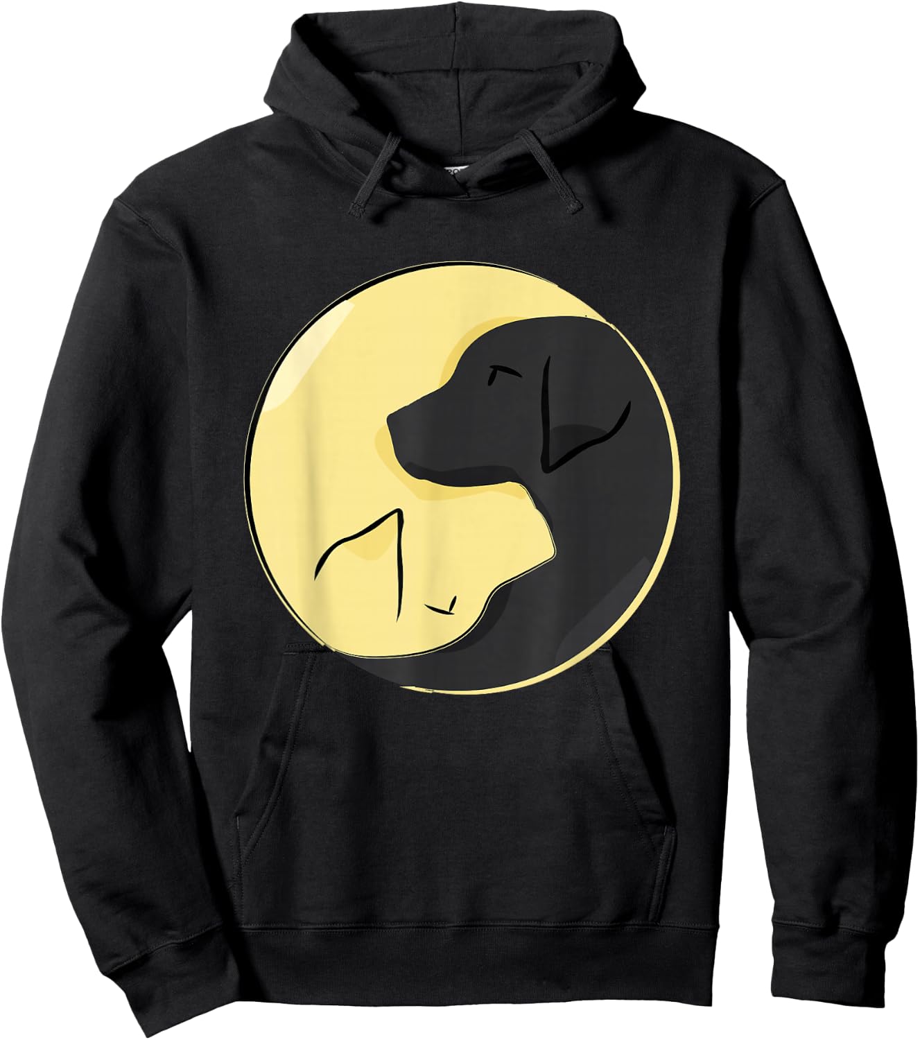 Labrador Yin Yang | Cute Yellow and Black Lab Shirt Hoodie - Hoodie | Black