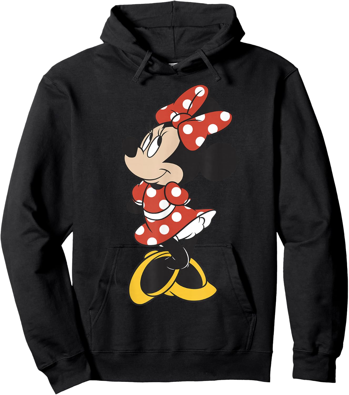 Disney Mickey And Friends Minnie Mouse Traditional Portrait Short Sleeve Hoodie - Hoodie | Black