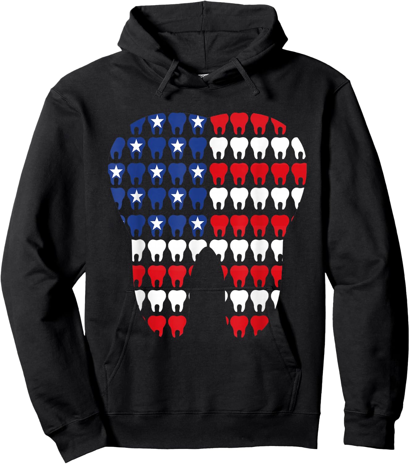 Happy 4th July American Dental Squad Dental Assistant Hoodie - Hoodie | Black