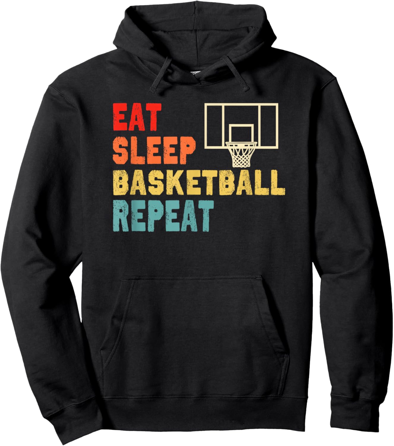 Eat Sleep Basketball Repeat apparel for girls, boys, teens Hoodie - Hoodie | Black