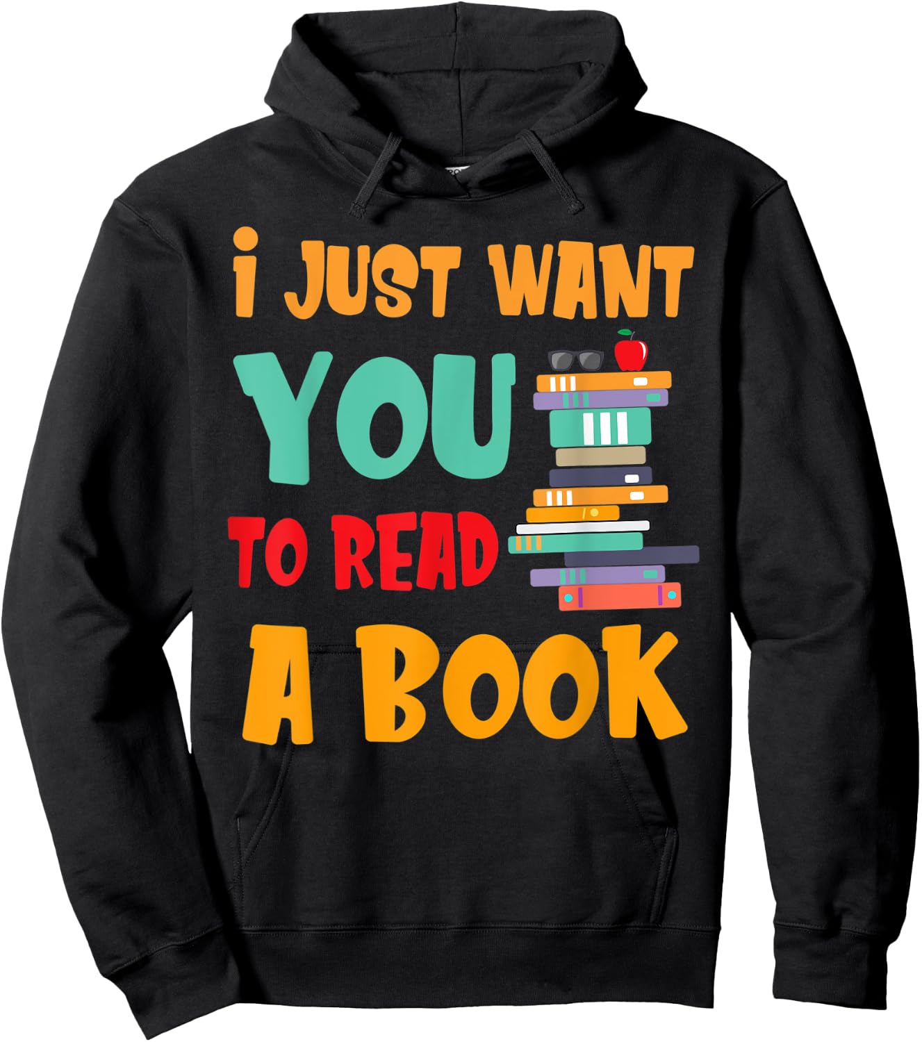 I Just Want You To Read A Book Women Hoodie - Hoodie | Black