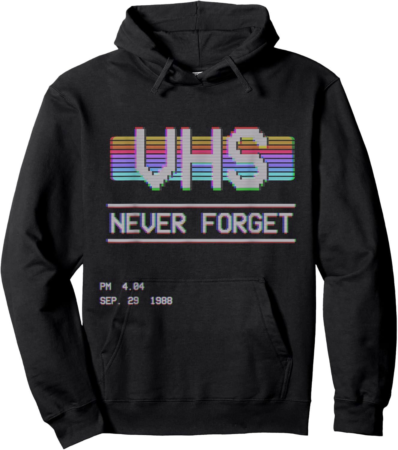 Never Forget VHS VCR Tape Retro Vintage 80s 90s Hoodie - Hoodie | Black