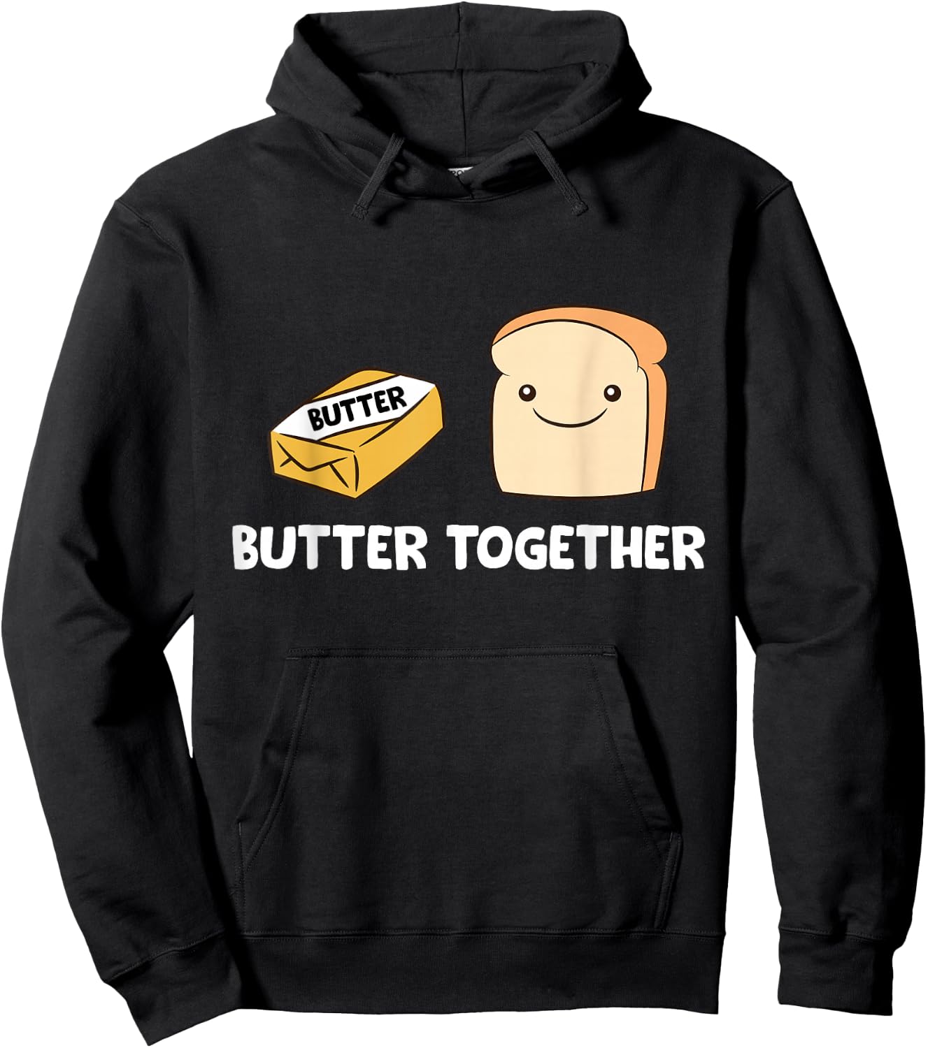 Butter Together Breakfast Butter Toast Hoodie - Hoodie | Black