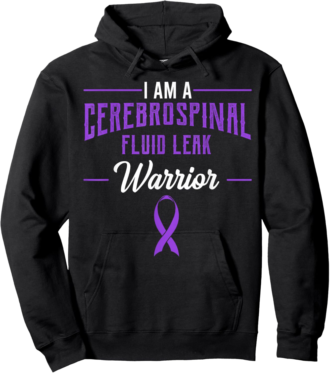 Cerebrospinal Fluid Leak Awareness Supporter CSFL Warrior Hoodie - Hoodie | Black