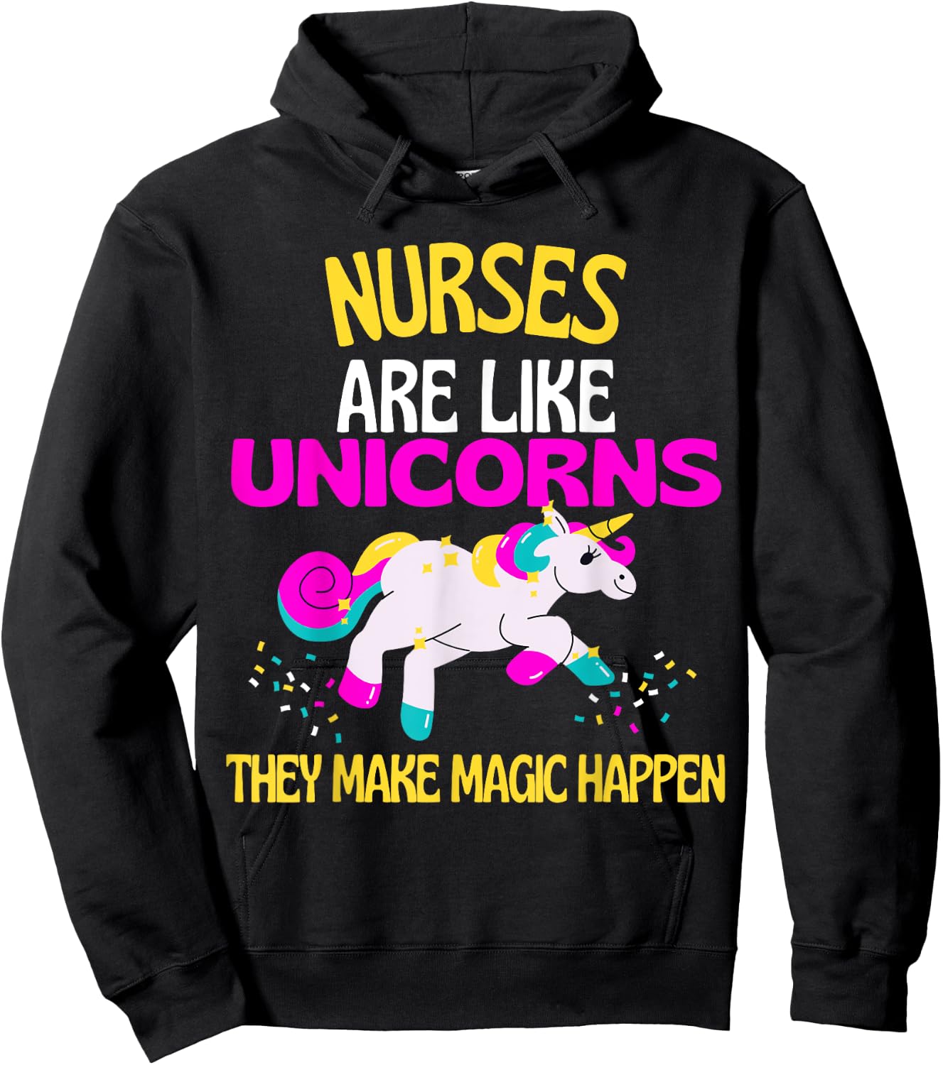 Nurse Magic Unicorn Magical Unicorn Nurses are Magical Hoodie - Hoodie | Black