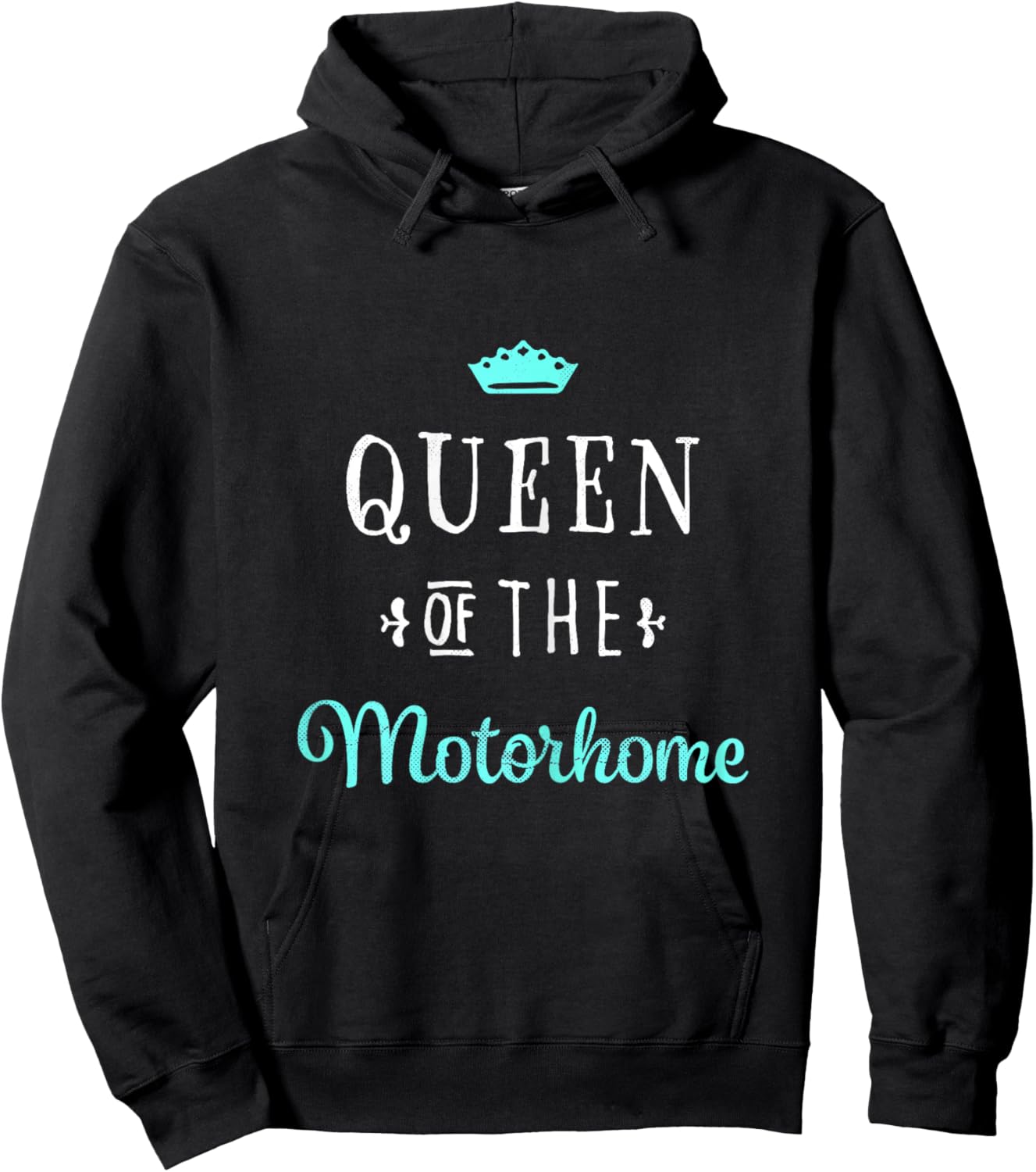 Gift Wife - Camping Motorhome Queen Hoodie - Hoodie | Black
