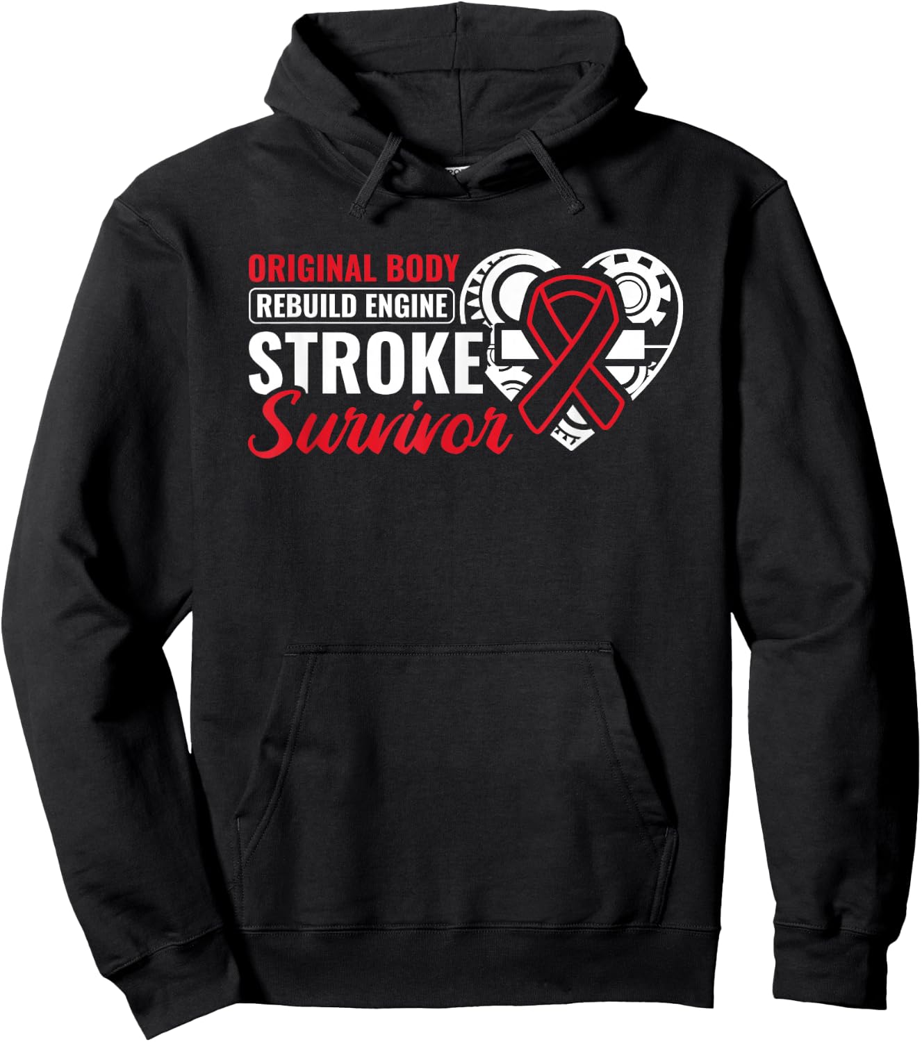 Original Body Rebuild Stroke Awareness Stroke Survivor Hoodie - Hoodie | Black