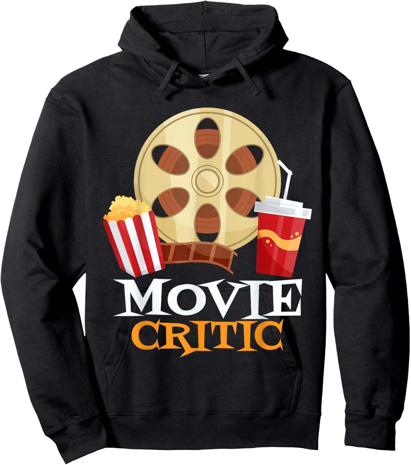 Film Critic as Movieholic and Movie Lover or Movie Critic Hoodie - Hoodie | Black