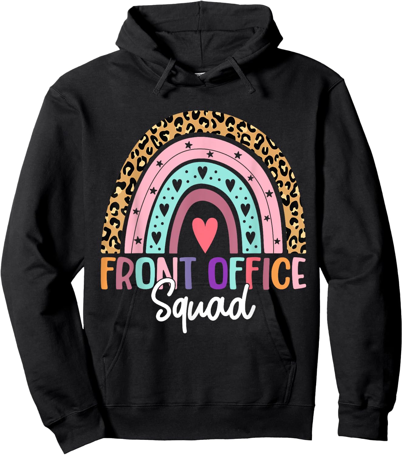Front Office Squad Administrative Assistant School Secretary Hoodie - Hoodie | Black