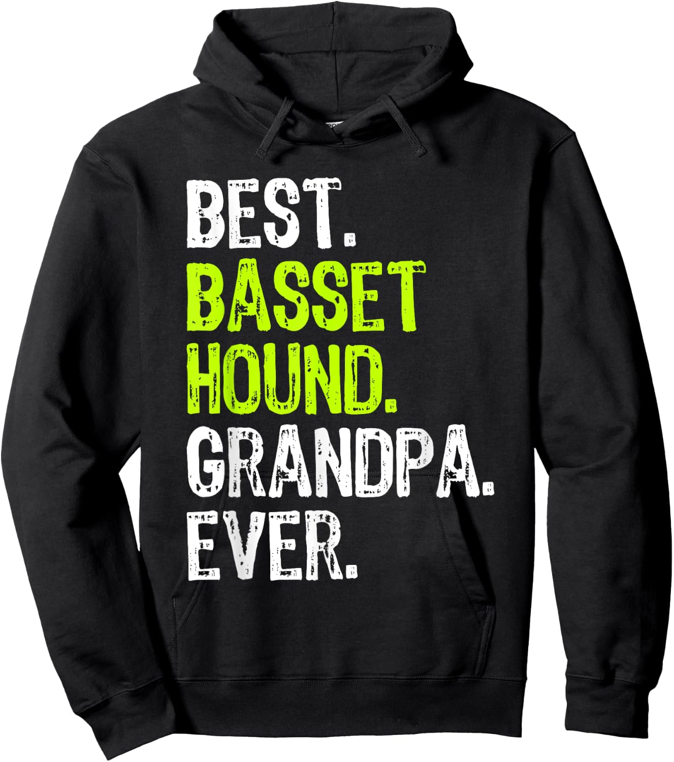 Best Basset Hound Grandpa Ever Dog Lover Hoodie - Hoodie | Black