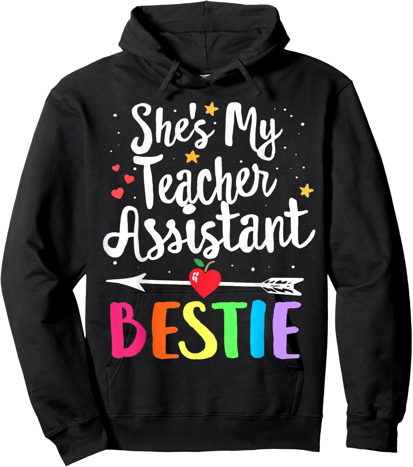 Matching Teacher Assistant Best Friend She's My Bestie Women Kids Hoodie - Hoodie | Black