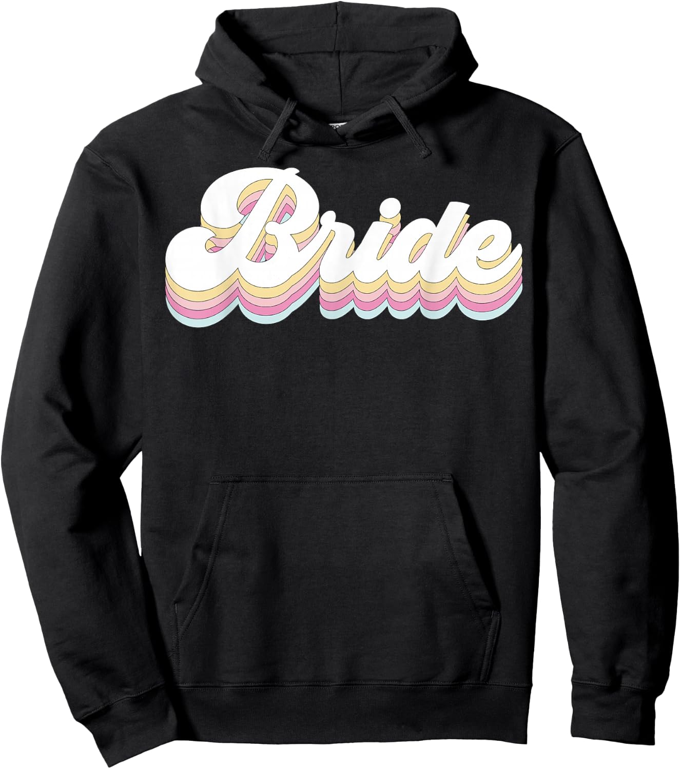 Vintage Retro Bride Bridal Bachelorette Party Matching Gift Hoodie - Hoodie | Black