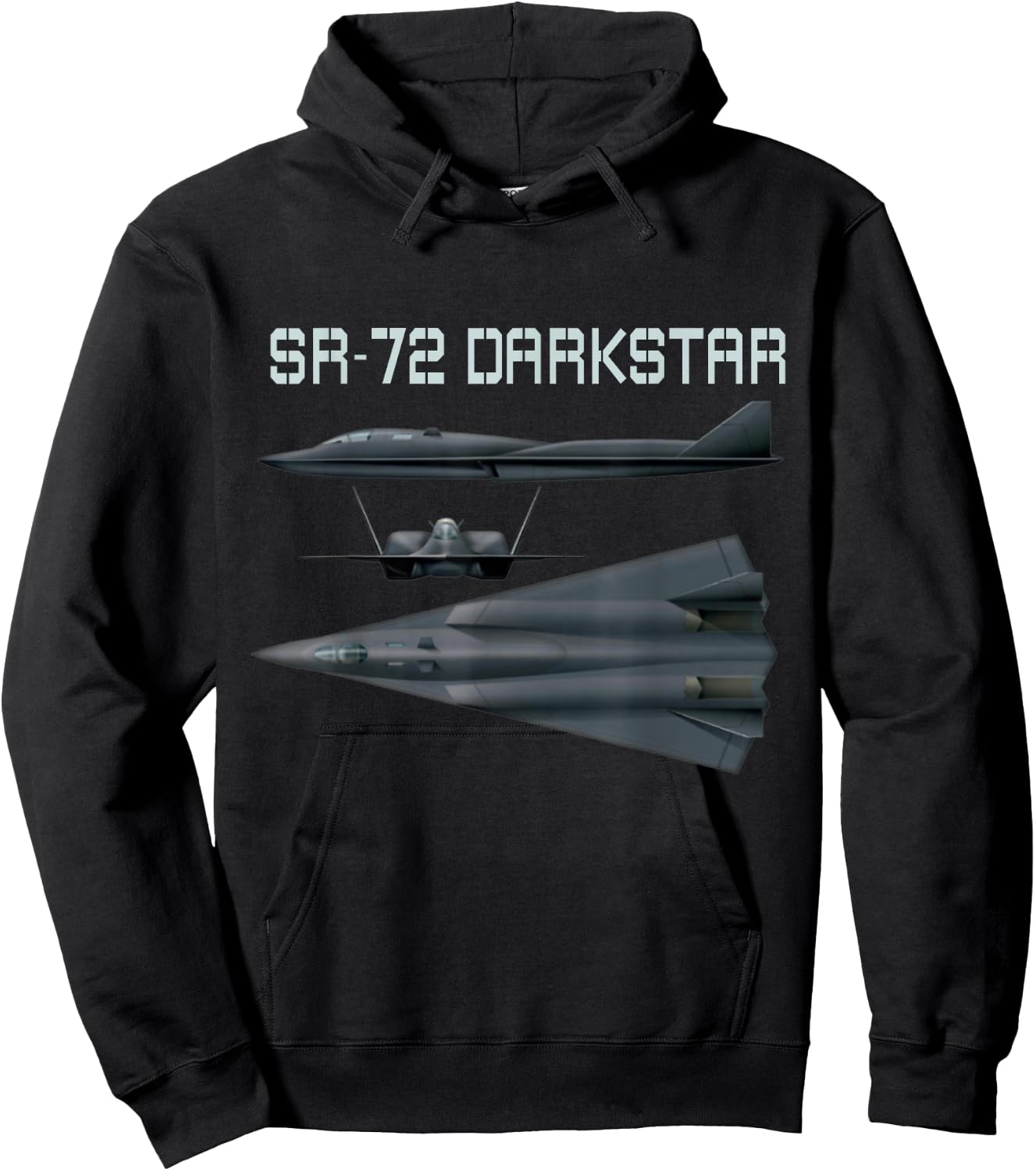 Fun American Military Aviation SR-72 Blackbird II In Action. Hoodie - Hoodie | Black