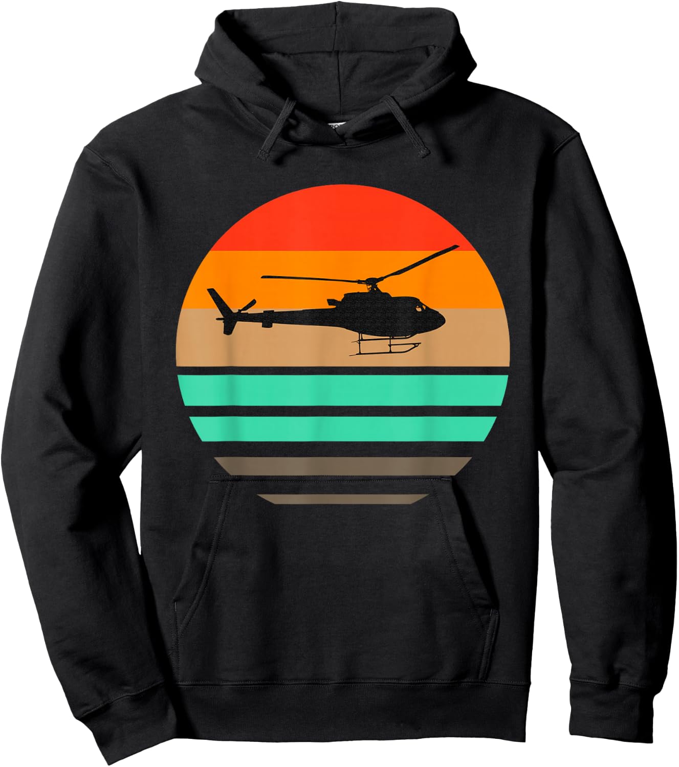 Vintage Helicopter Pilot T Shirt - Pilot and Mechanic Gifts Hoodie - Hoodie | Black