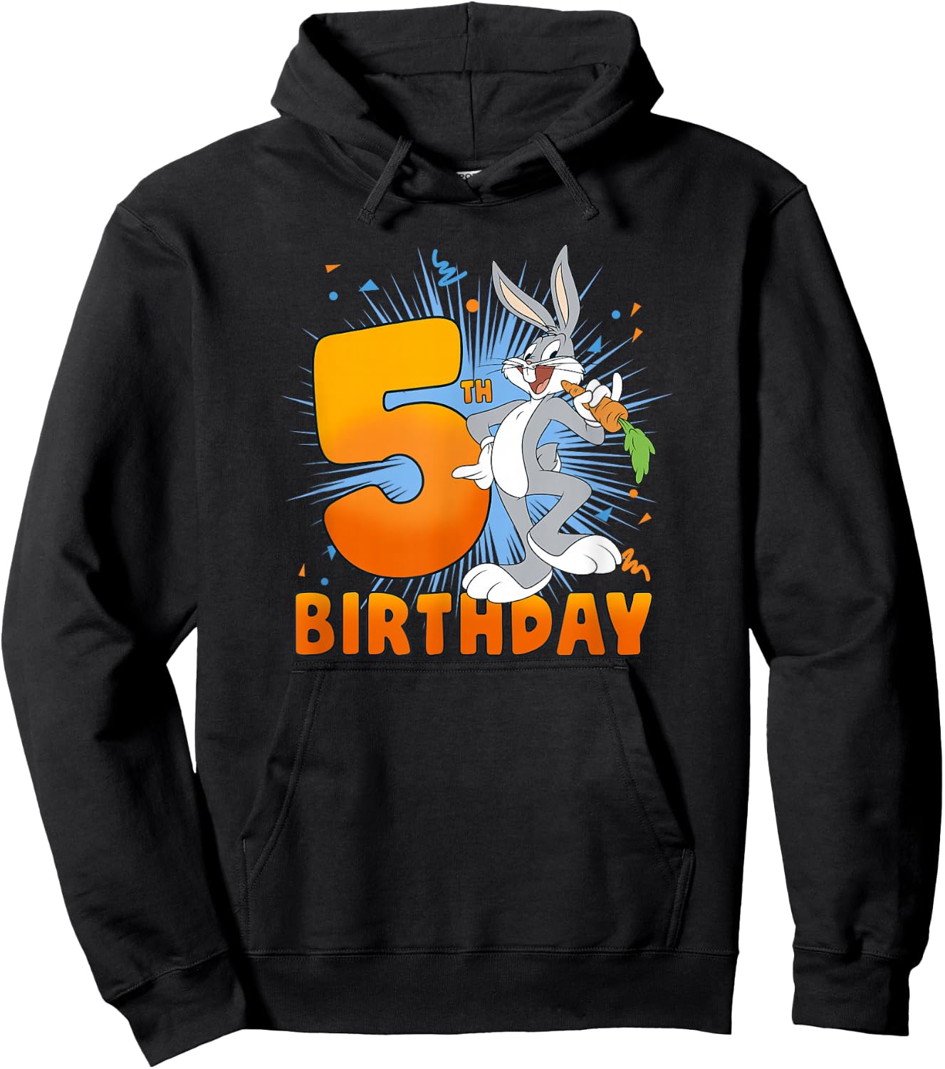 Looney Tunes Bugs Bunny 5th Birthday Hoodie - Hoodie | Black
