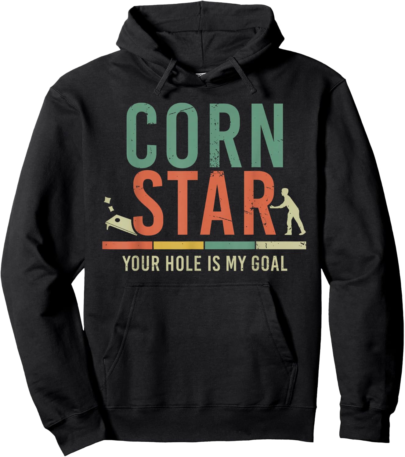 Cool Cornhole Art Men Women Corn Hole Bag Toss Tournament Hoodie - Hoodie | Black