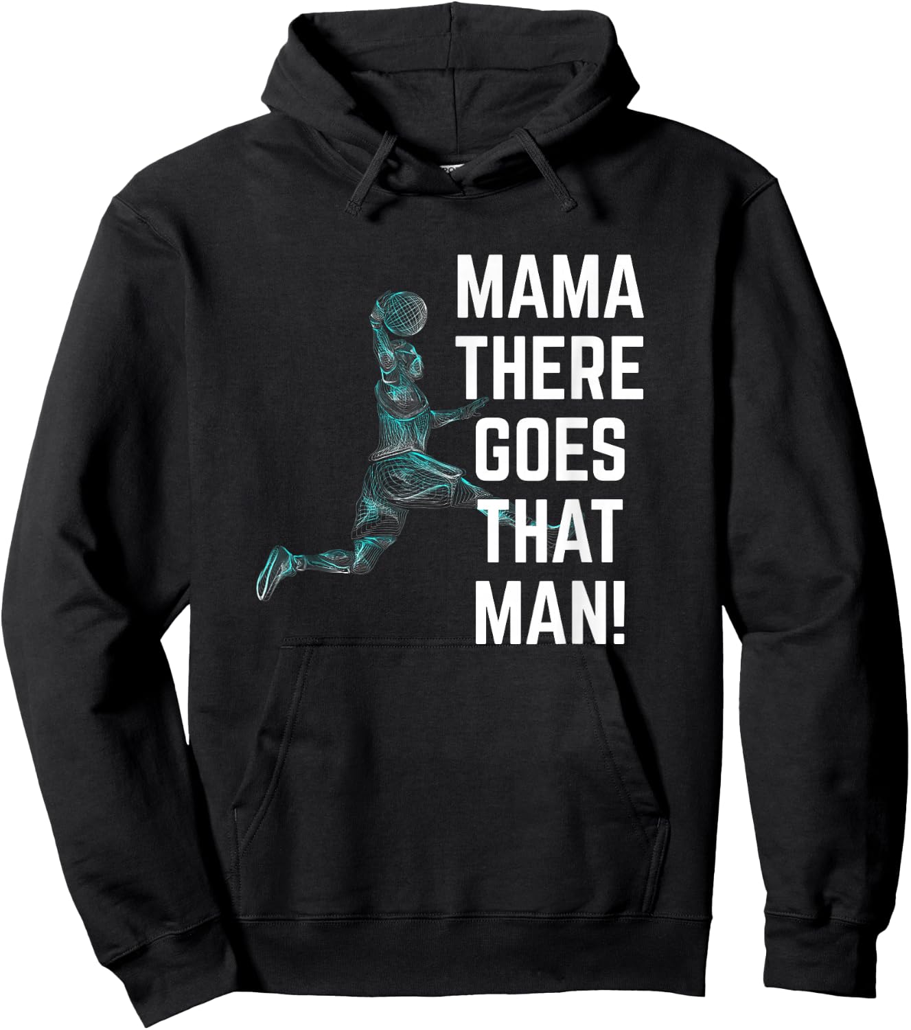 Mama, da geht dieser Mann Basketball Line Drawings Hoodie - Hoodie | Black