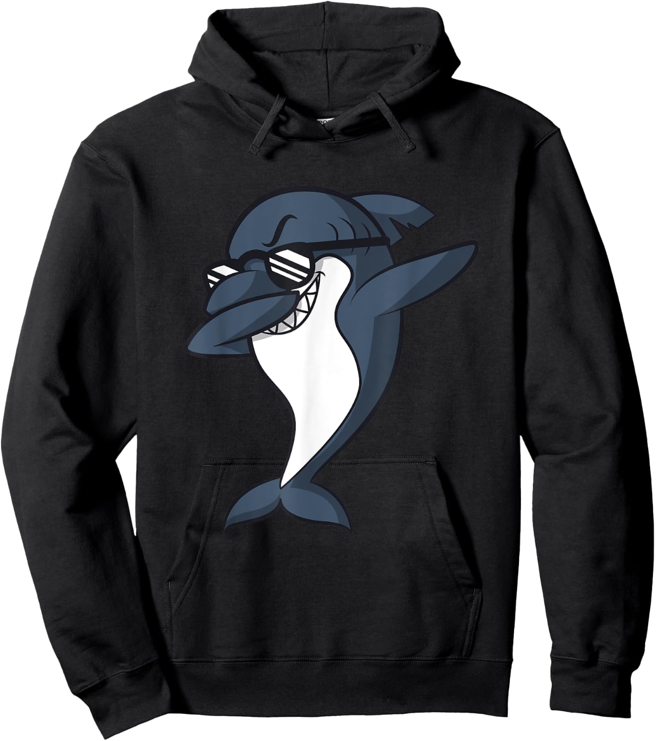 Cool Dabbing Shark Shirt | Funny Shark Dab Hoodie - Hoodie | Black