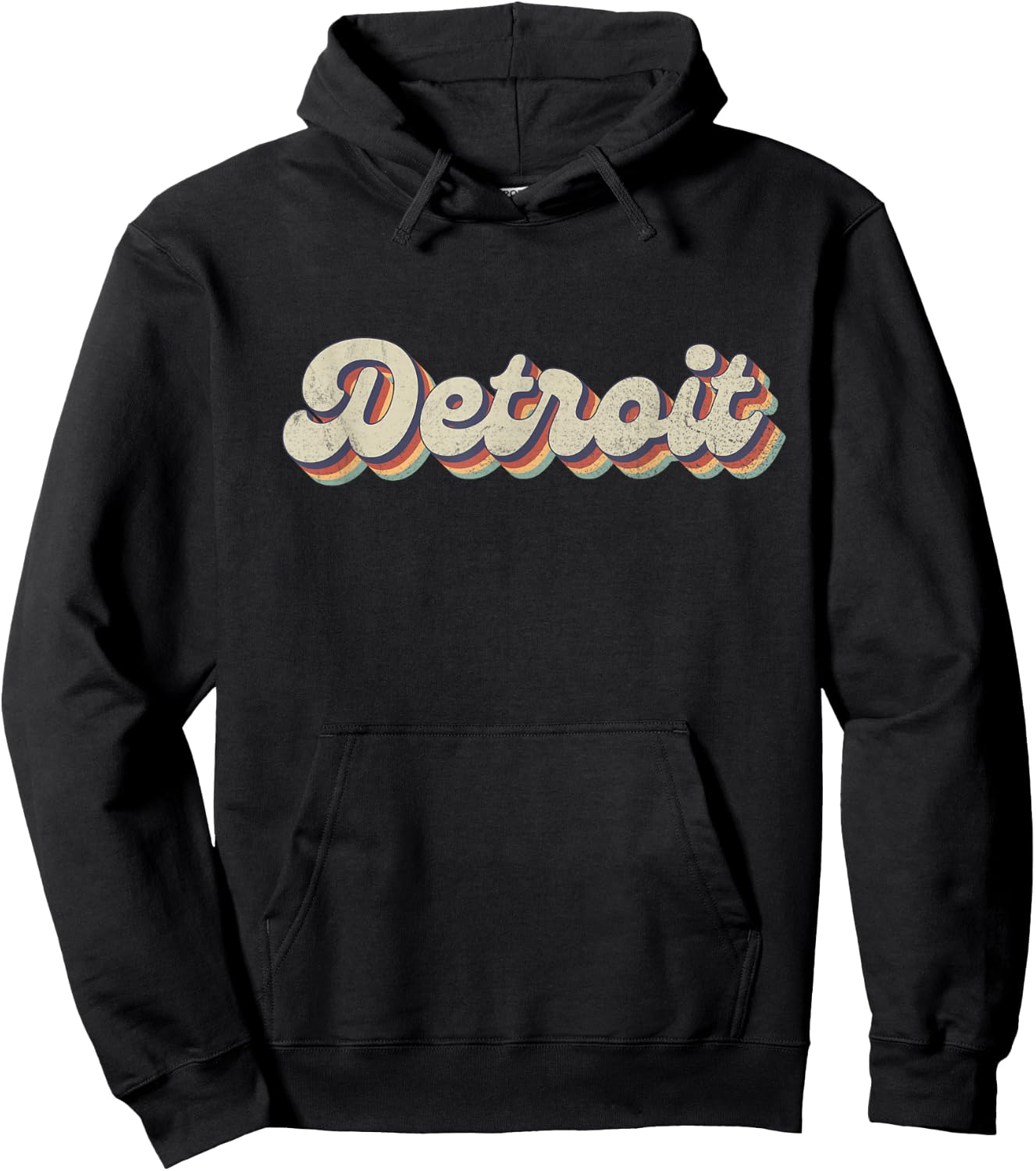 70's 80's USA City - Vintage Detroit Hoodie - Hoodie | Black